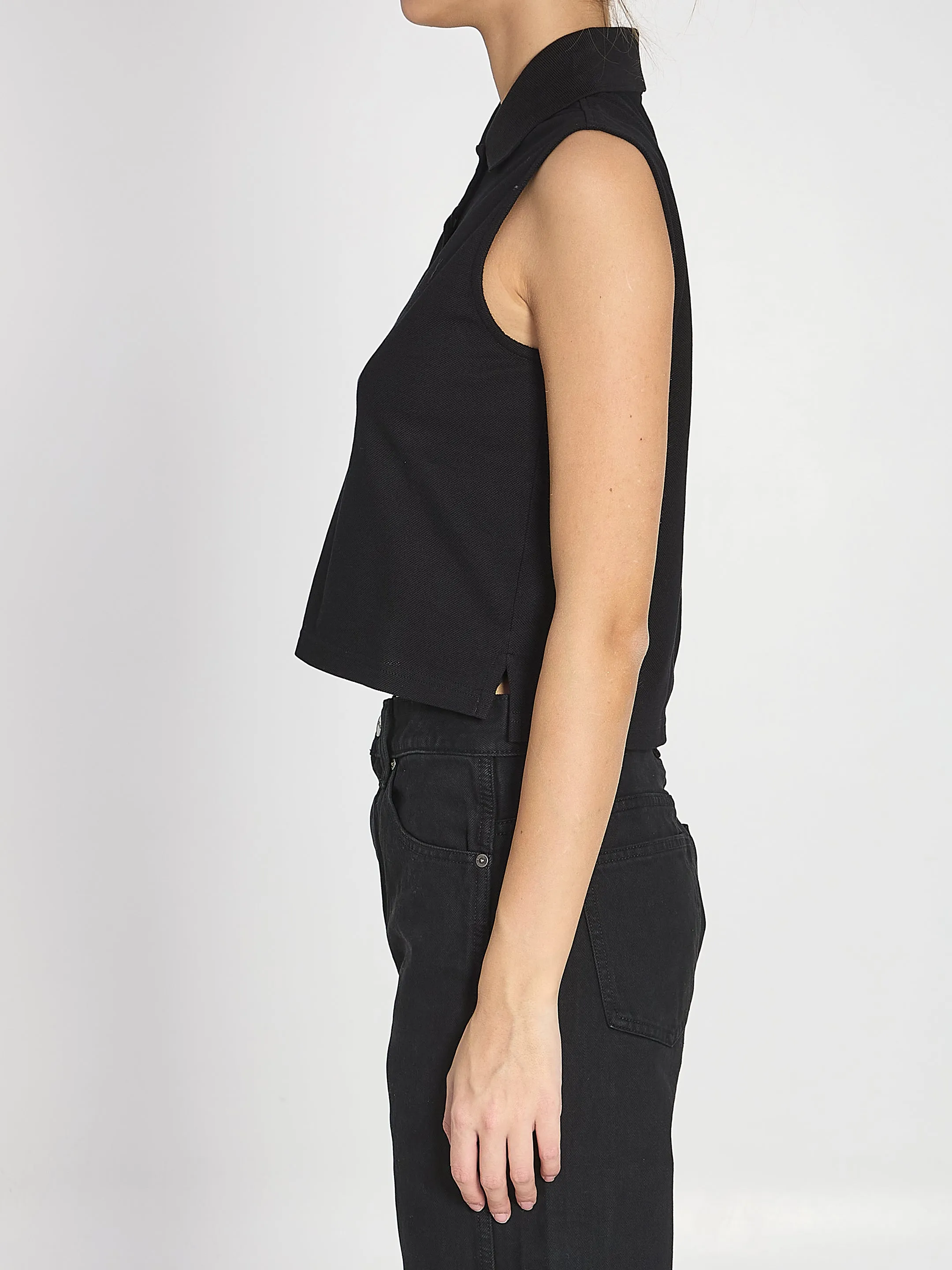 COTTON SLEEVELESS POLO SHIRT sold by Lord & Taylor product image thumbnail 3