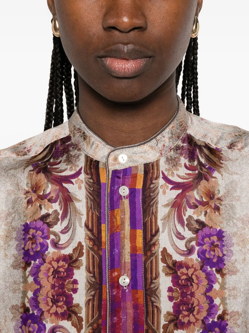 PRINTED SILK SHIRT sold by Lord & Taylor product image thumbnail 4