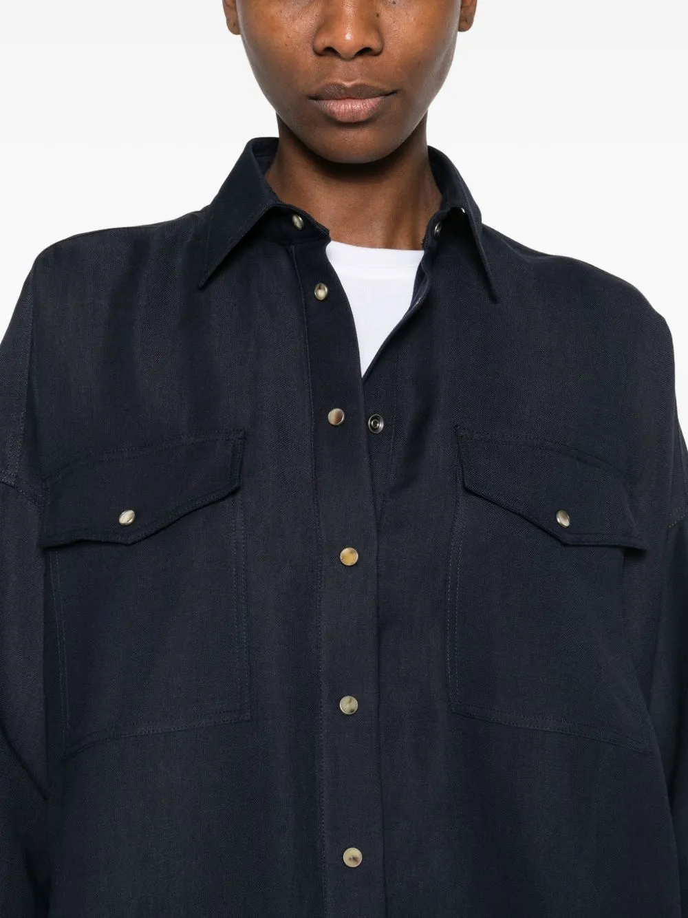 LINEN BLEND SHIRT sold by Lord & Taylor product image thumbnail 2