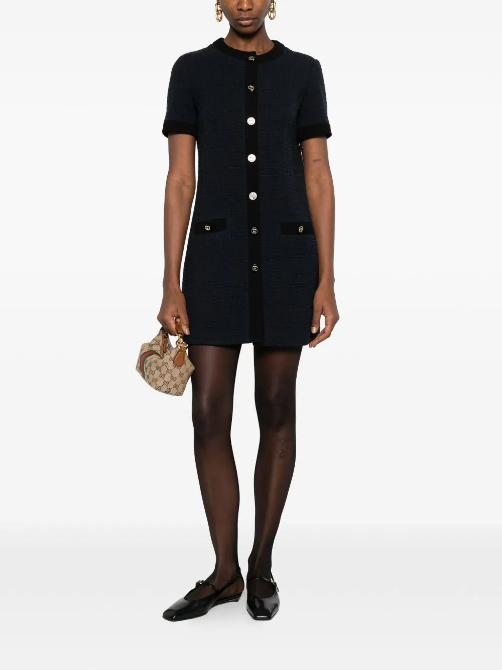 BLUE WOOL MIX DRESS sold by Lord & Taylor product image thumbnail 5