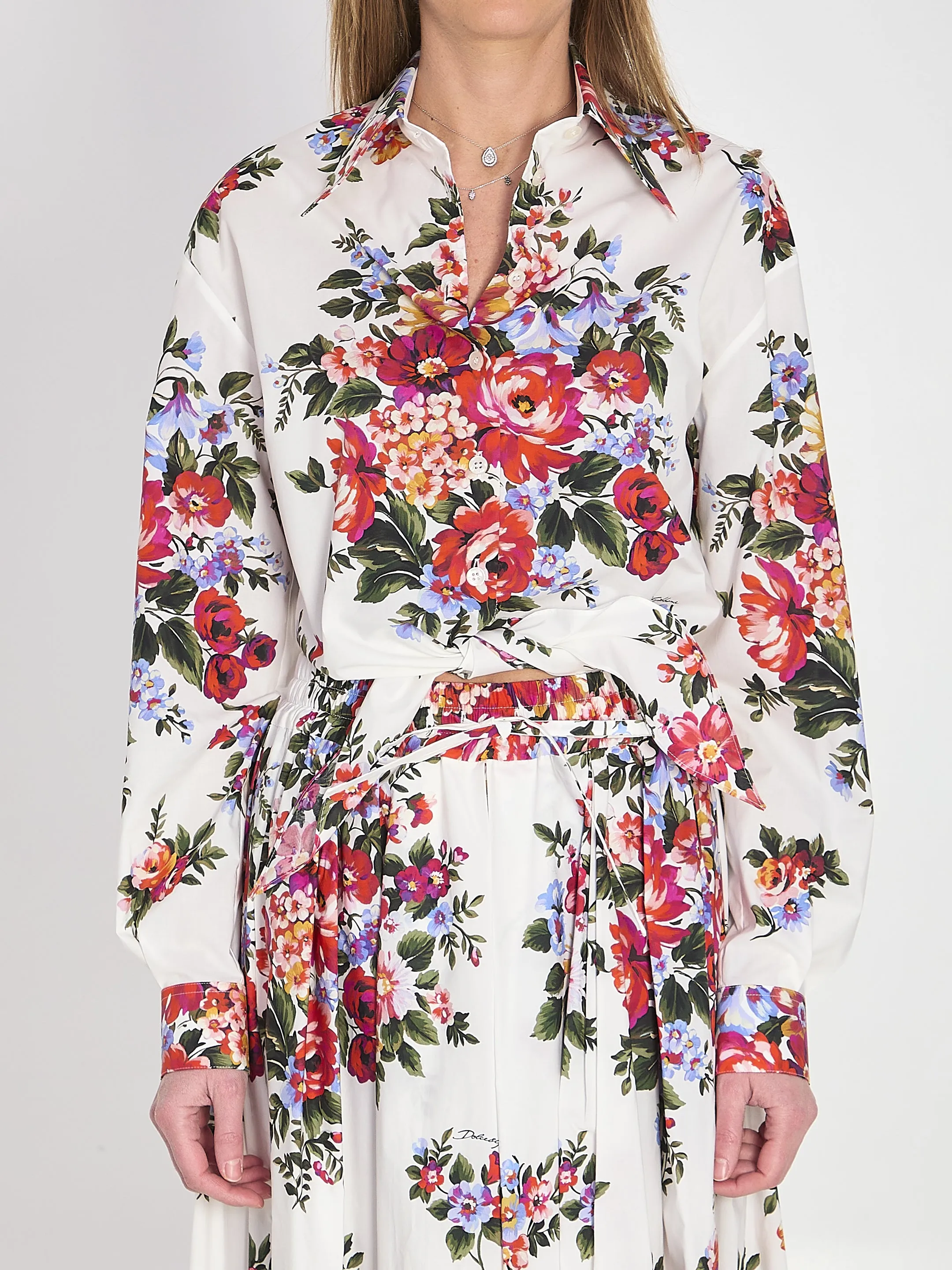 FLOWER PRINT COTTON SHIRT sold by Lord & Taylor