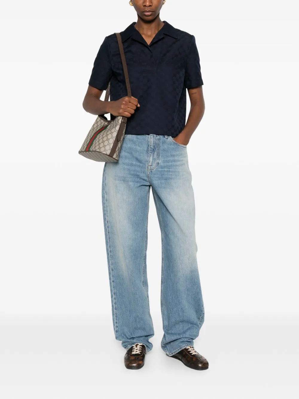 BLUE POLYESTER T-SHIRT sold by Lord & Taylor product image thumbnail 5