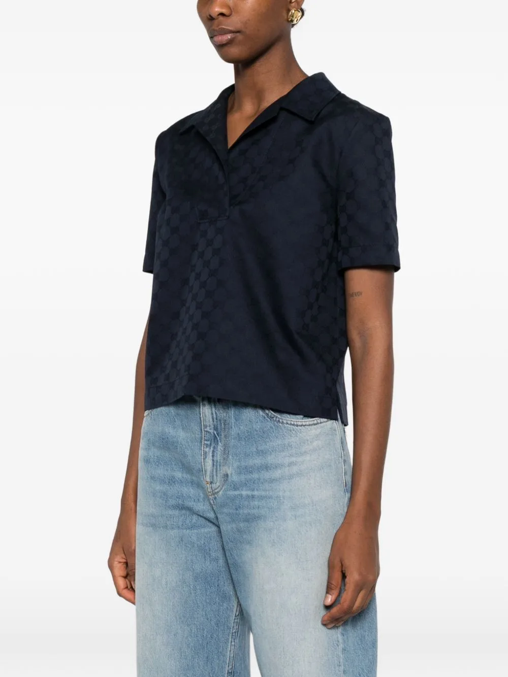 BLUE POLYESTER T-SHIRT sold by Lord & Taylor product image thumbnail 2