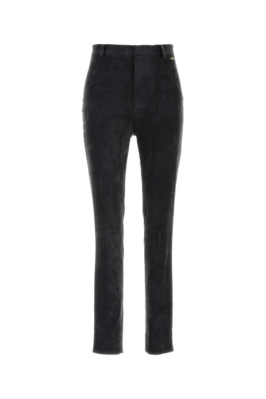 CHARCOAL STRETCH VELVET PANT made by Gucci