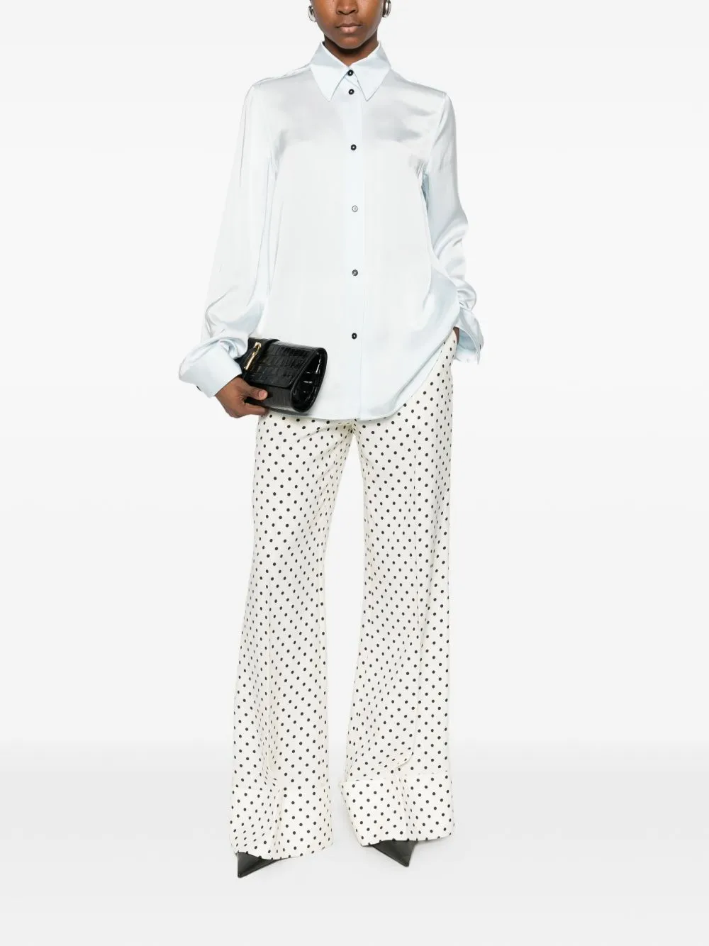 CLEAR BLUE VISCOSE SHIRT sold by Lord & Taylor product image thumbnail 3