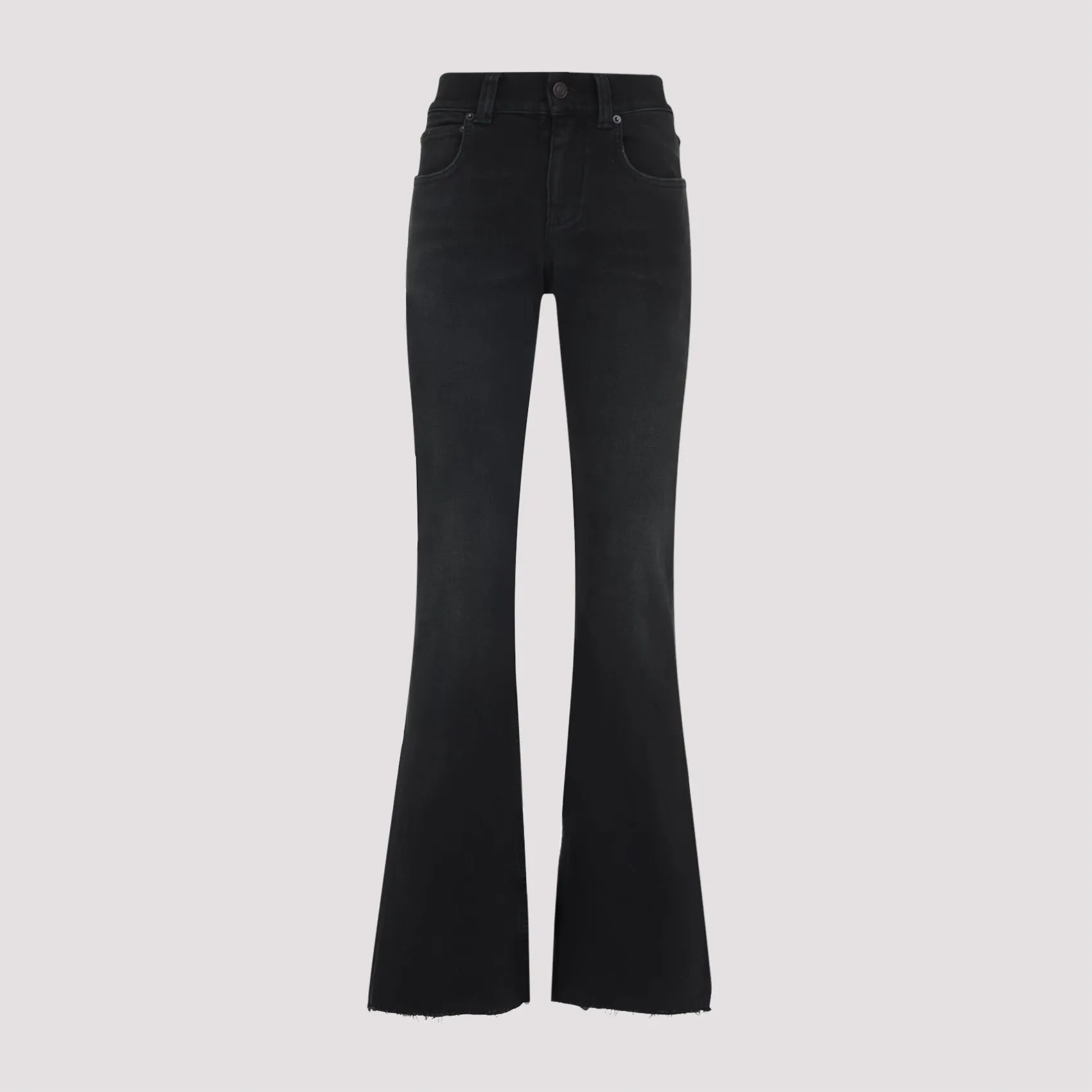 BLACK COTTON ELASTANE BOOTCUT PANTS sold by Lord & Taylor product image thumbnail 2