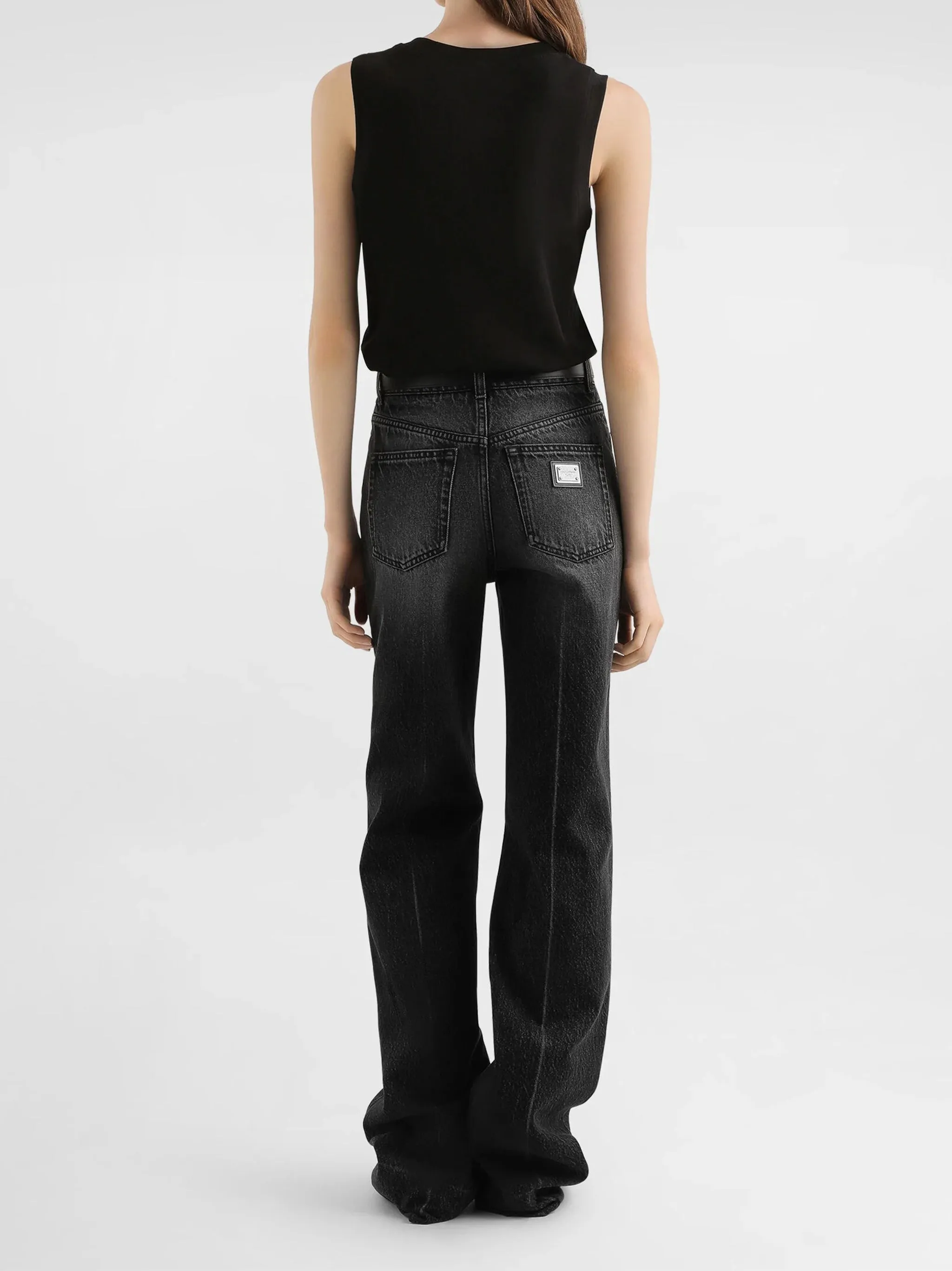 BLACK COTTON WIDE LEG TROUSERS sold by Lord & Taylor product image thumbnail 3