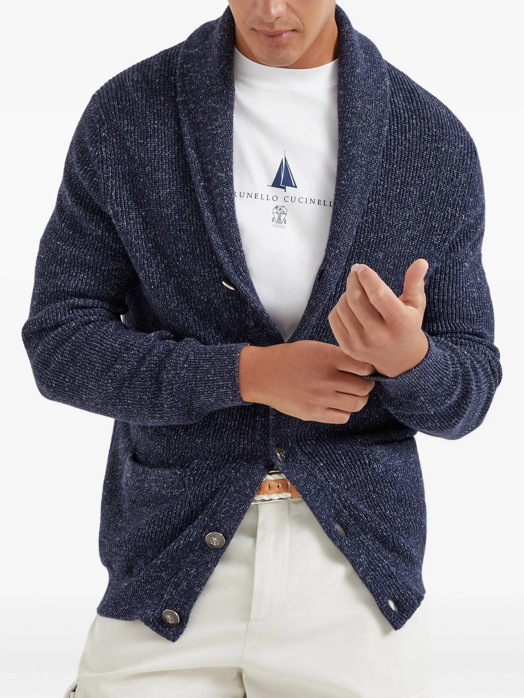 NAVY KNITTED GARMENT OPEN FRONT sold by Lord & Taylor product image thumbnail 3
