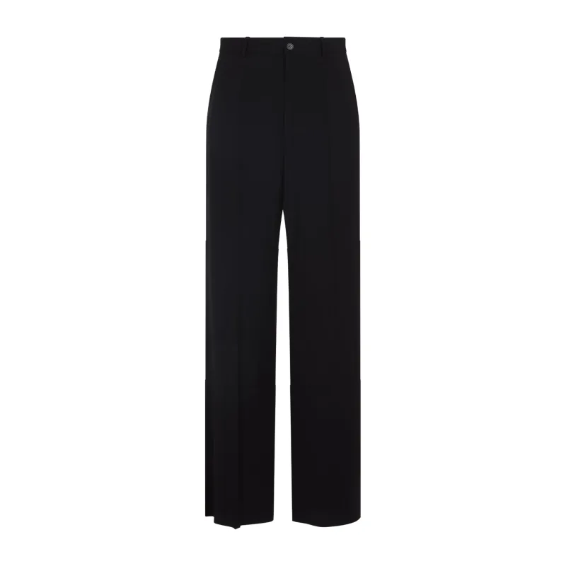 BLACK VISCOSE WOOL TAILORED PANTS sold by Lord & Taylor