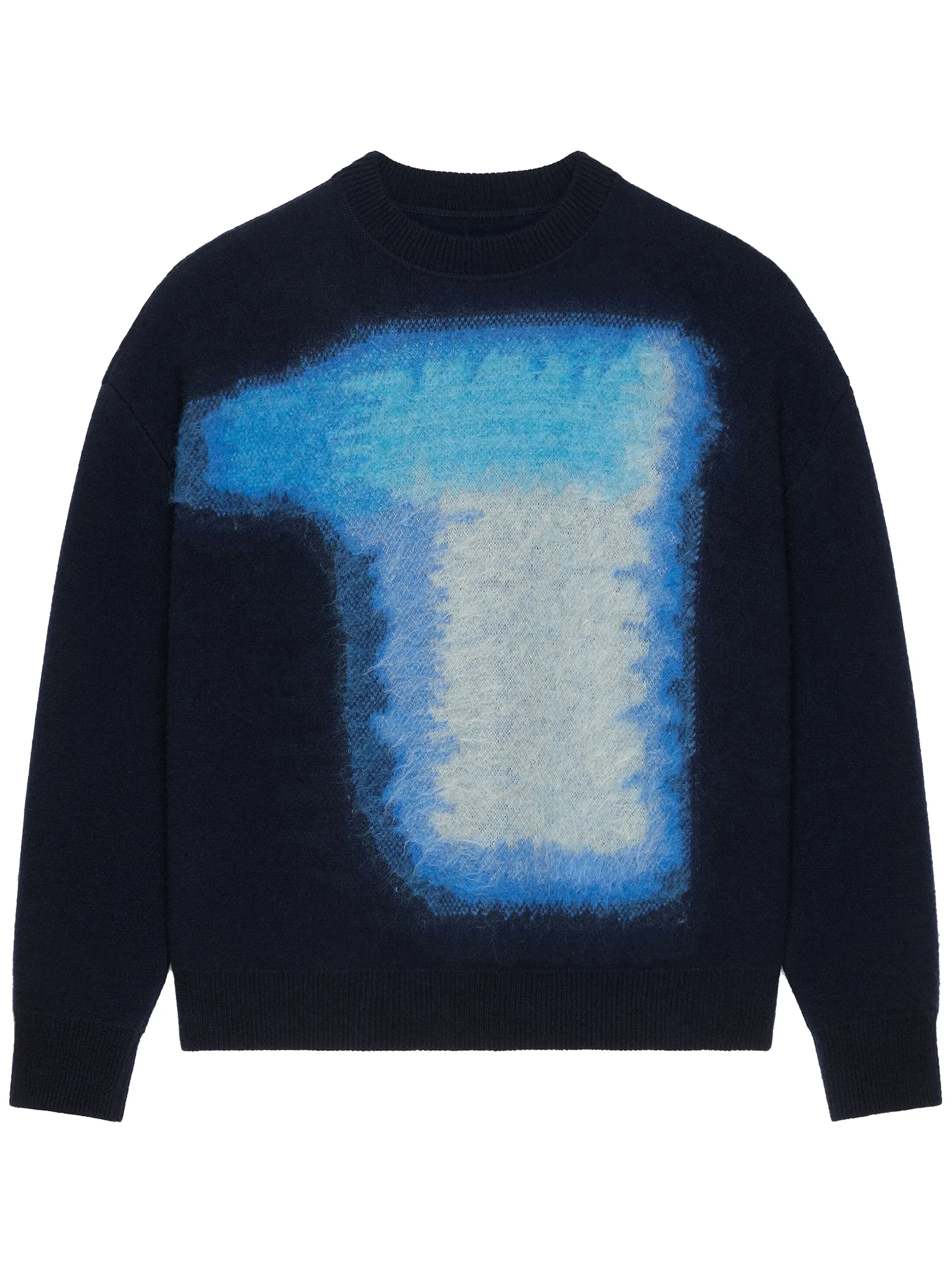 BLUE WOOL ROUND NECK SWEATER sold by Lord & Taylor