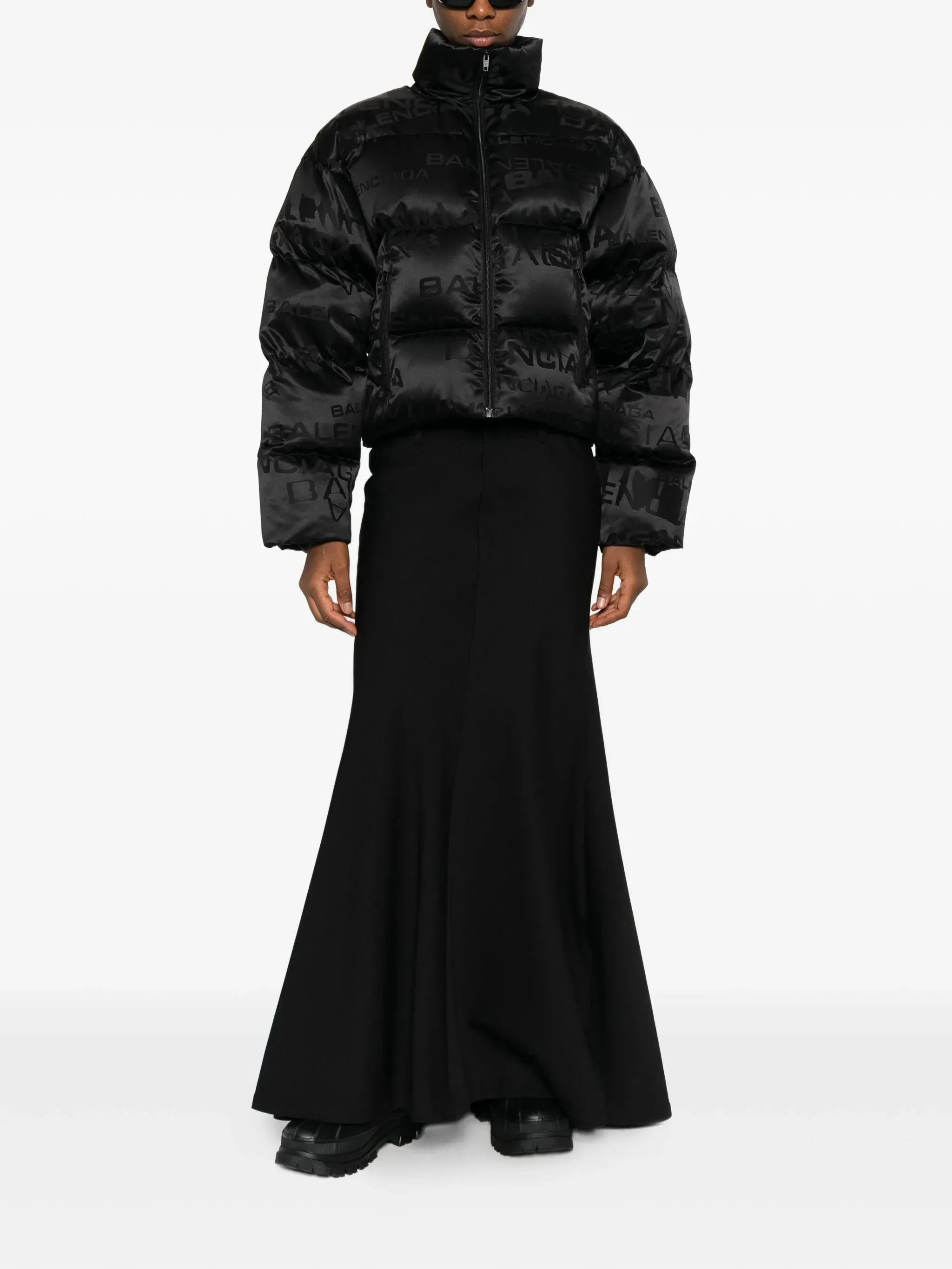 BLACK POLYAMIDE CROPPED PUFFER JACKET sold by Lord & Taylor product image thumbnail 2