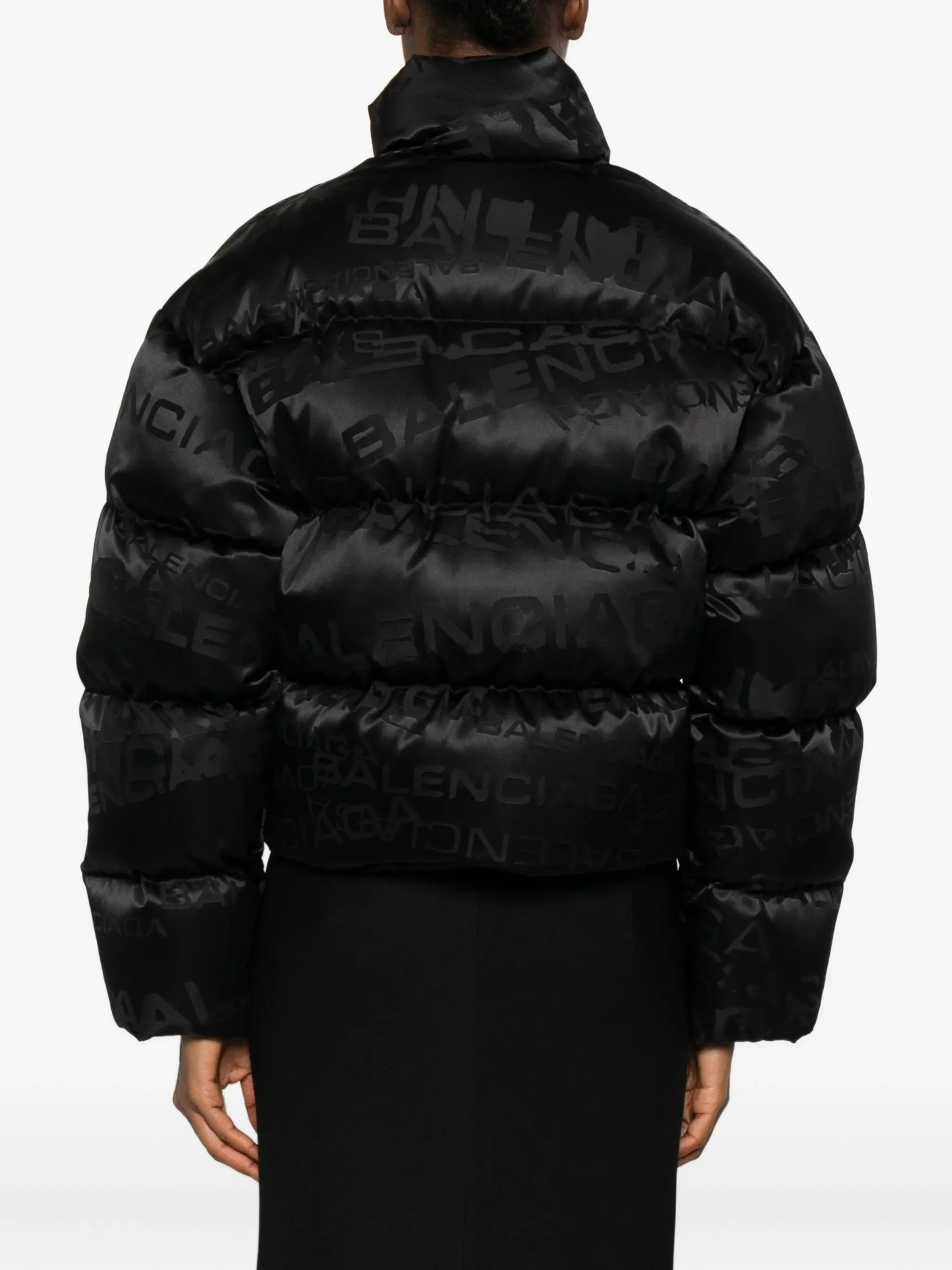 BLACK POLYAMIDE CROPPED PUFFER JACKET sold by Lord & Taylor product image thumbnail 4