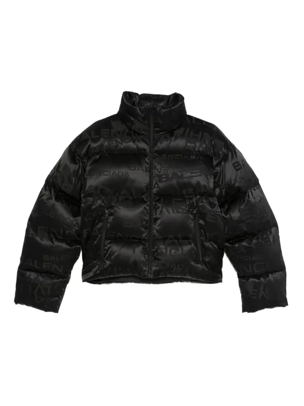 BLACK POLYAMIDE CROPPED PUFFER JACKET sold by Lord & Taylor