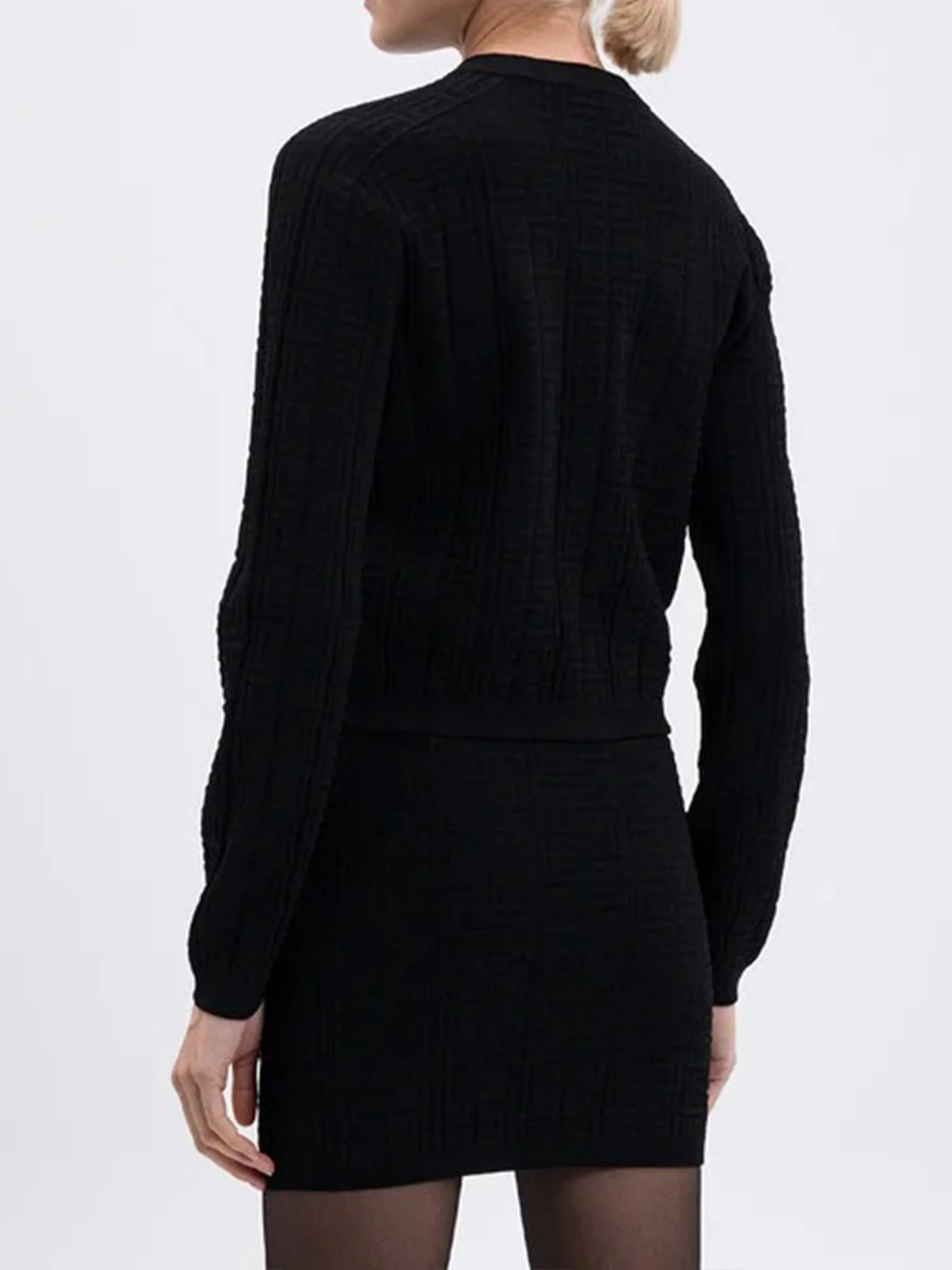 BLACK WOOL POLYAMIDE SHORT CARDIGAN sold by Lord & Taylor product image thumbnail 3