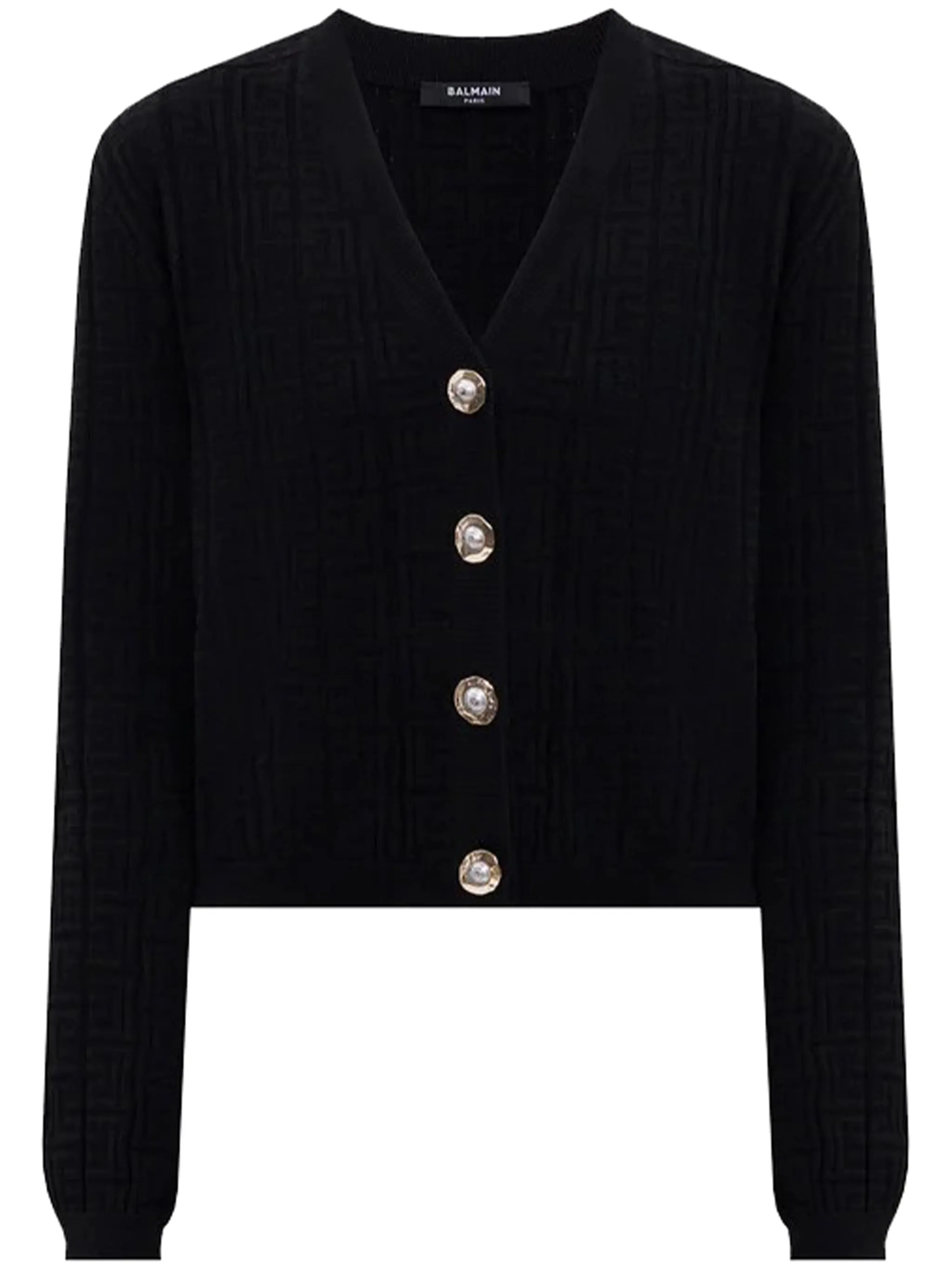 BLACK WOOL POLYAMIDE SHORT CARDIGAN sold by Lord & Taylor