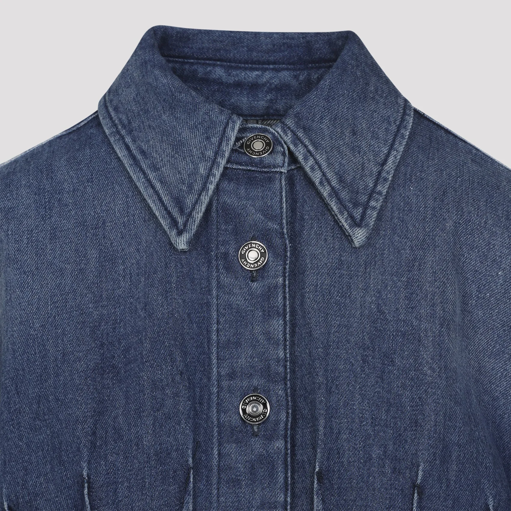 BLUE COTTON SHORT WAISTED DRESS sold by Lord & Taylor product image thumbnail 4