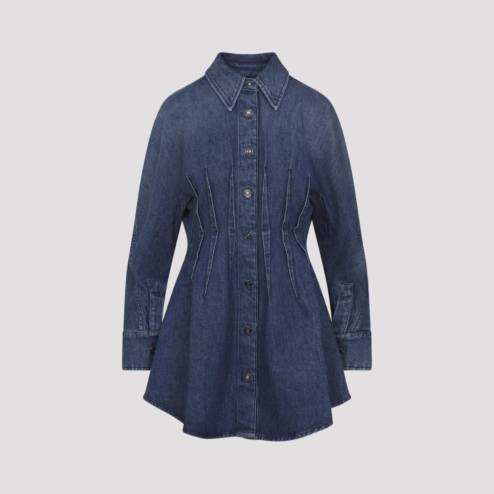 BLUE COTTON SHORT WAISTED DRESS sold by Lord & Taylor product image thumbnail 2