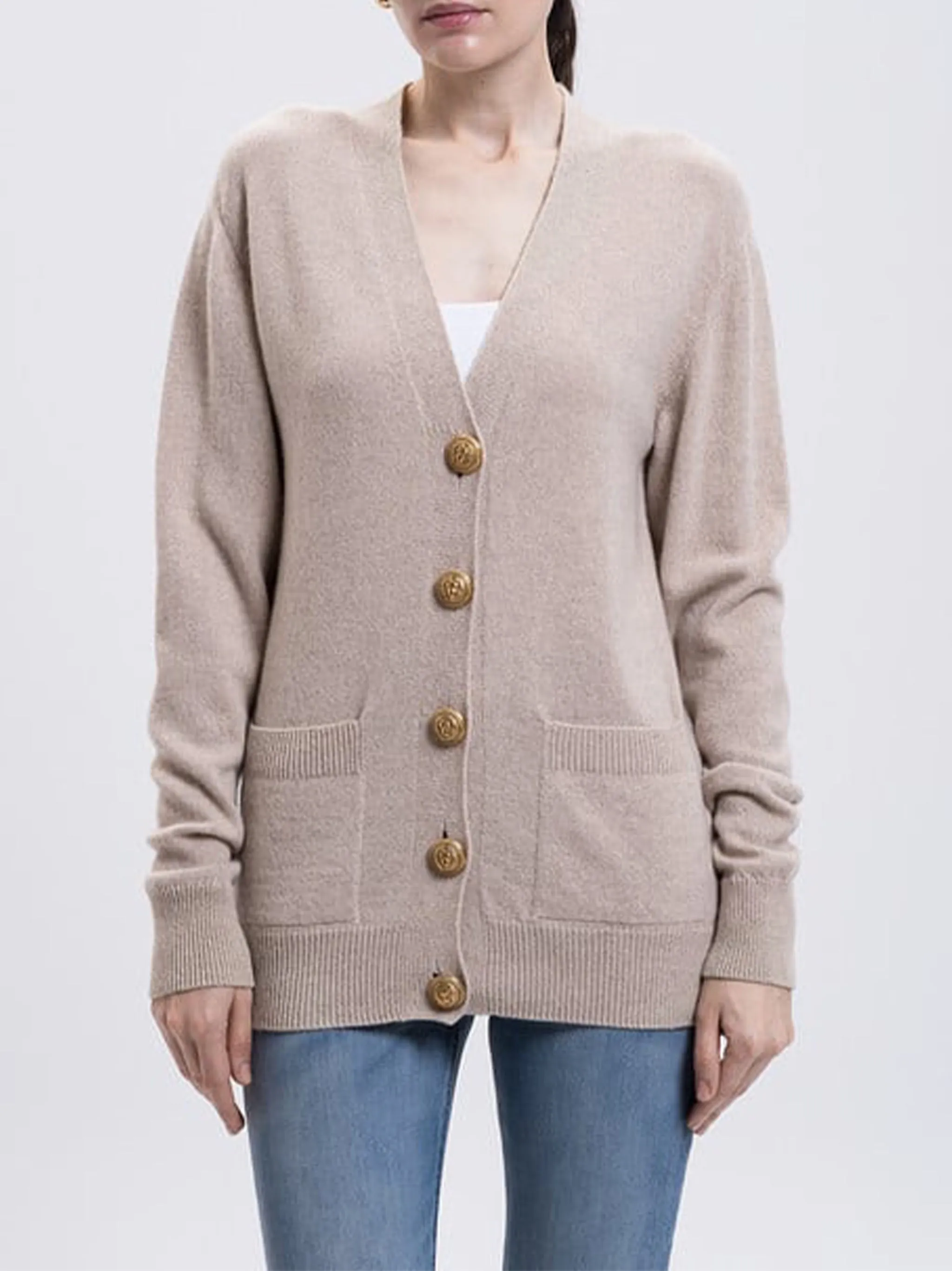 NUDE NEUTRALS MERINO WOOL CARDIGAN sold by Lord & Taylor product image thumbnail 2