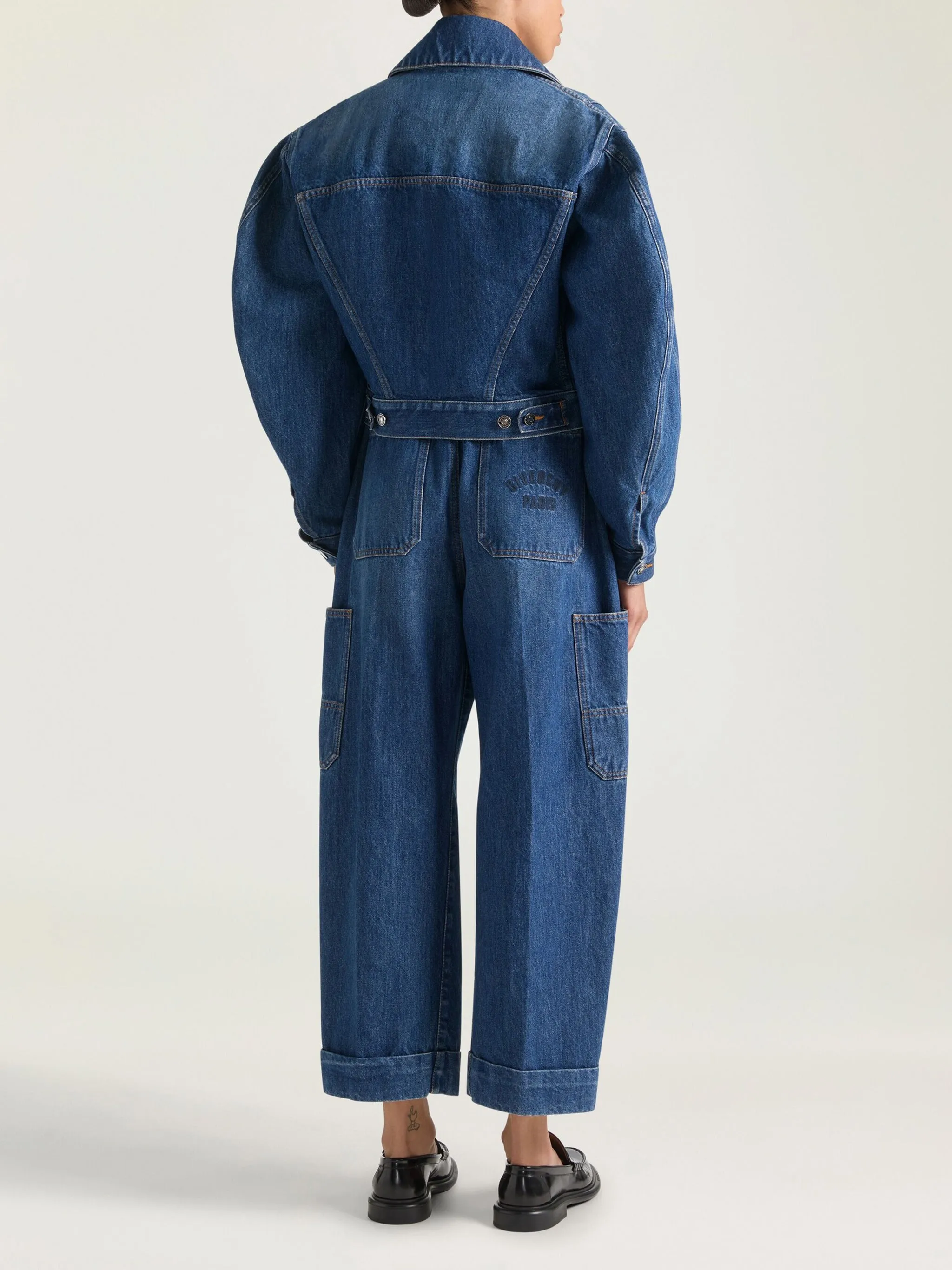 BLUE COTTON DENIM CROPPED JACKET sold by Lord & Taylor product image thumbnail 3