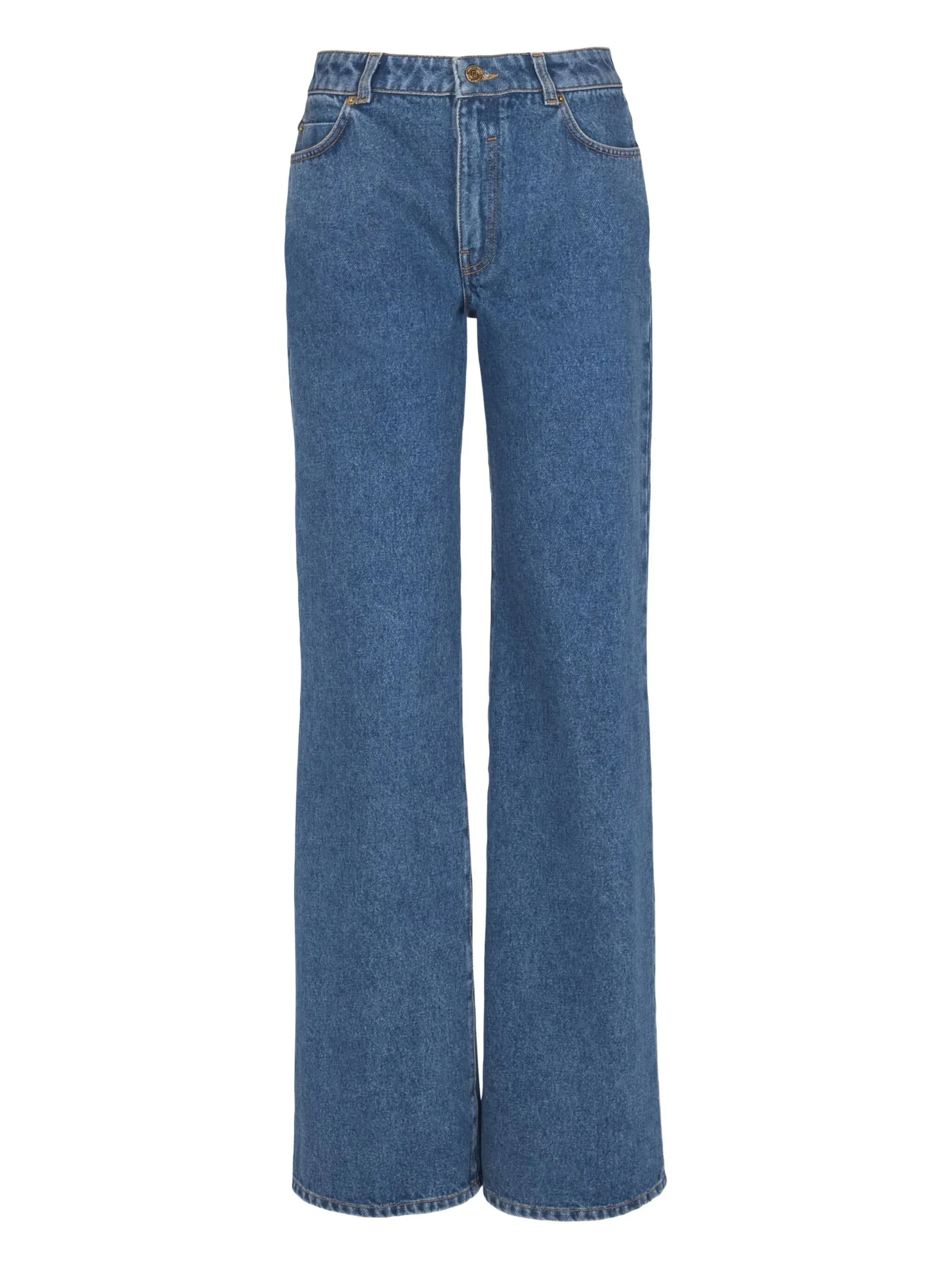 BLUE COTTON STRAIGHT LEG JEANS sold by Lord & Taylor