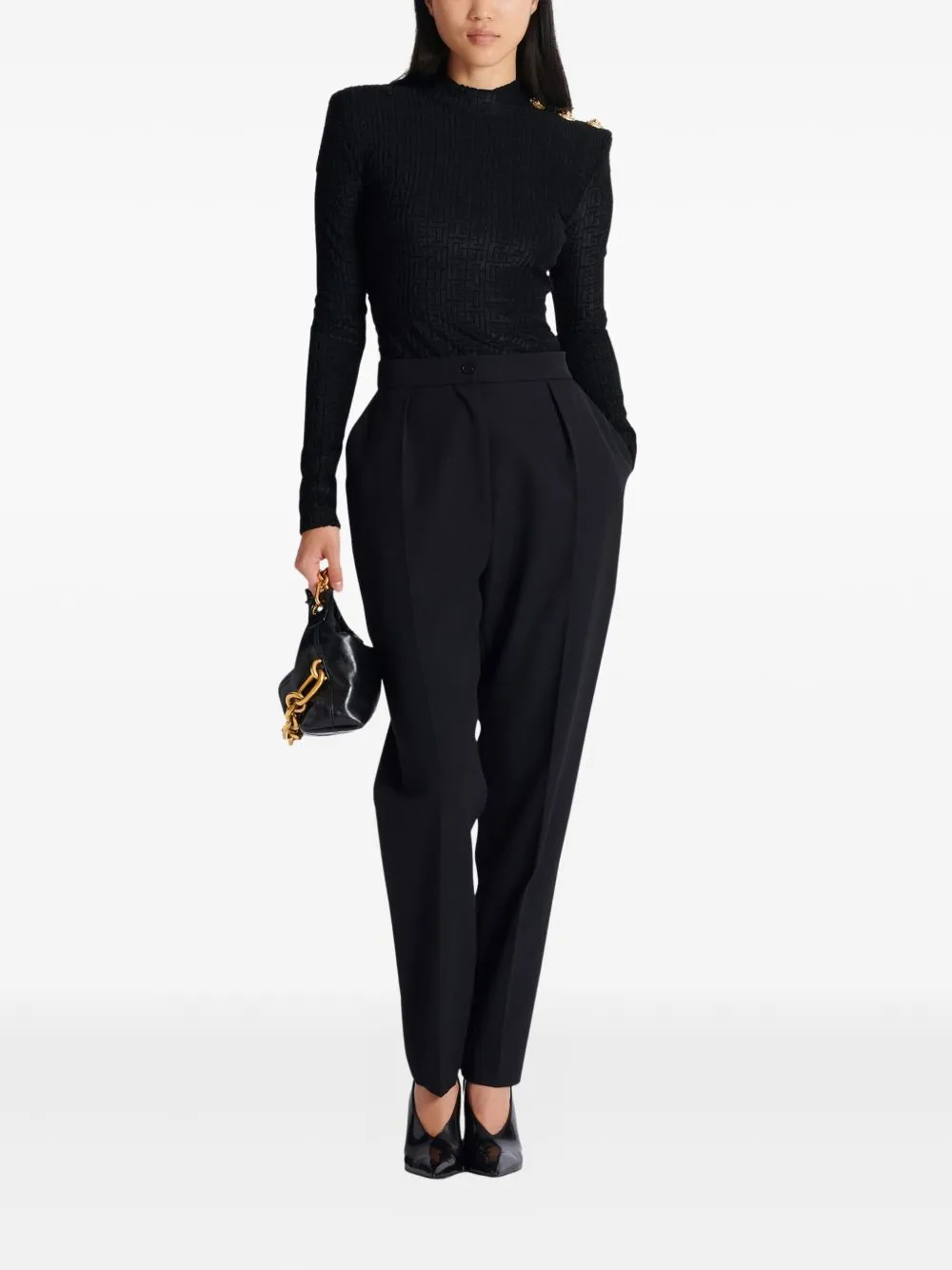 BLACK VISCOSE TOPS LONG SLEEVE sold by Lord & Taylor product image thumbnail 5