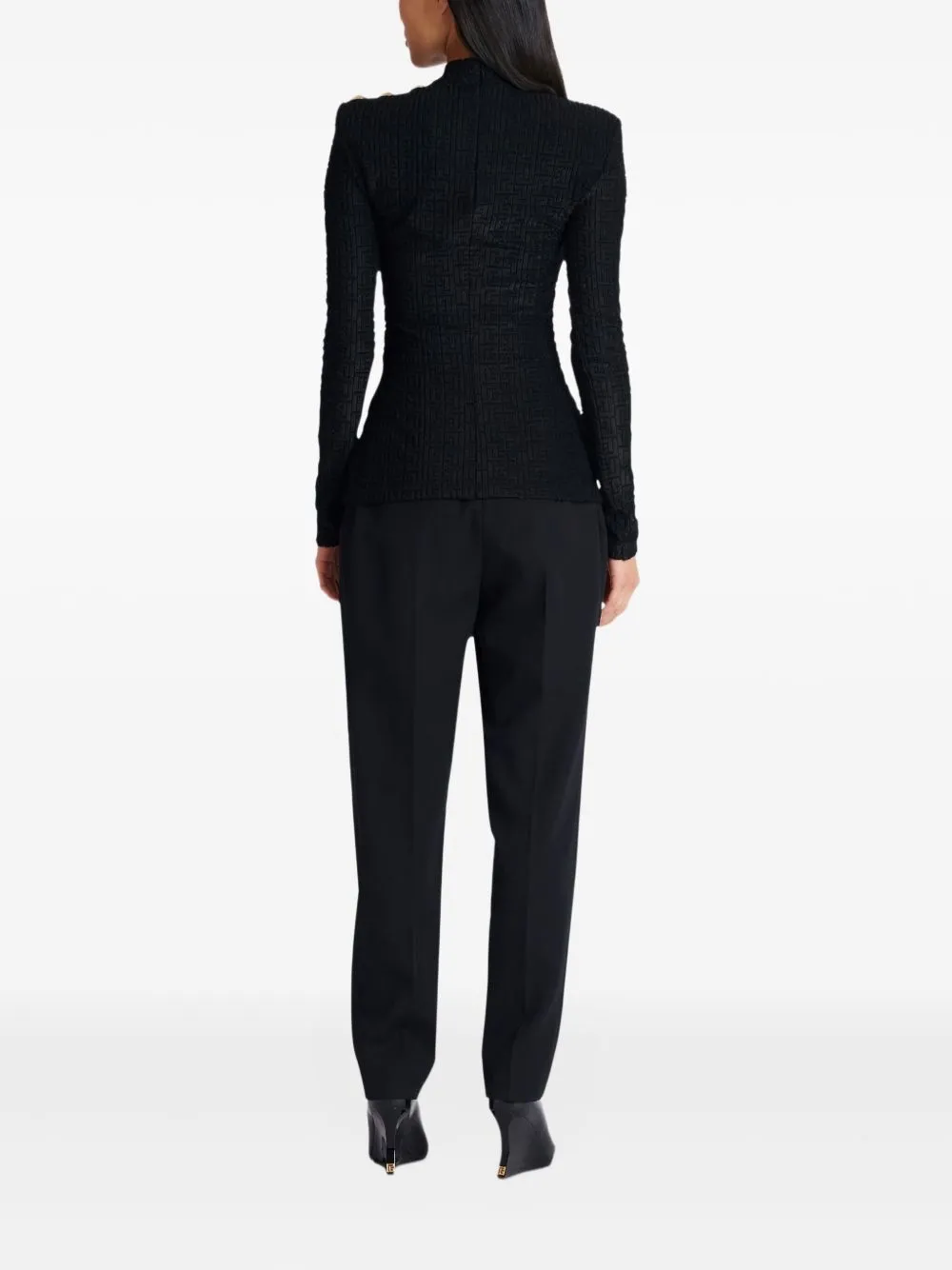 BLACK VISCOSE TOPS LONG SLEEVE sold by Lord & Taylor product image thumbnail 3