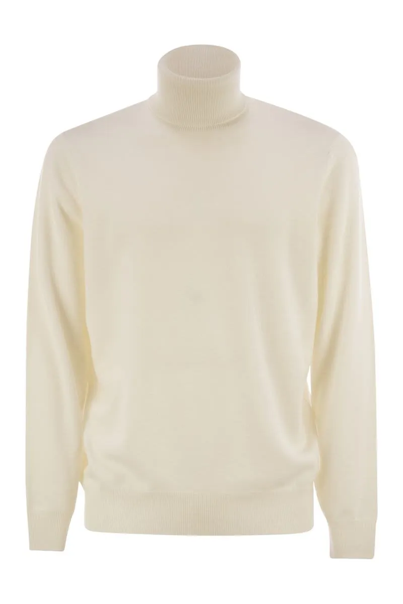 WHITE CASHMERE TURTLENECK SWEATER sold by Lord & Taylor