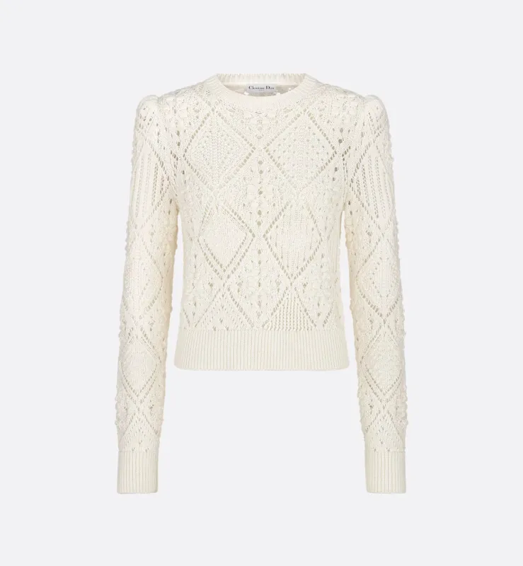 WHITE COTTON PULLOVER made by Dior