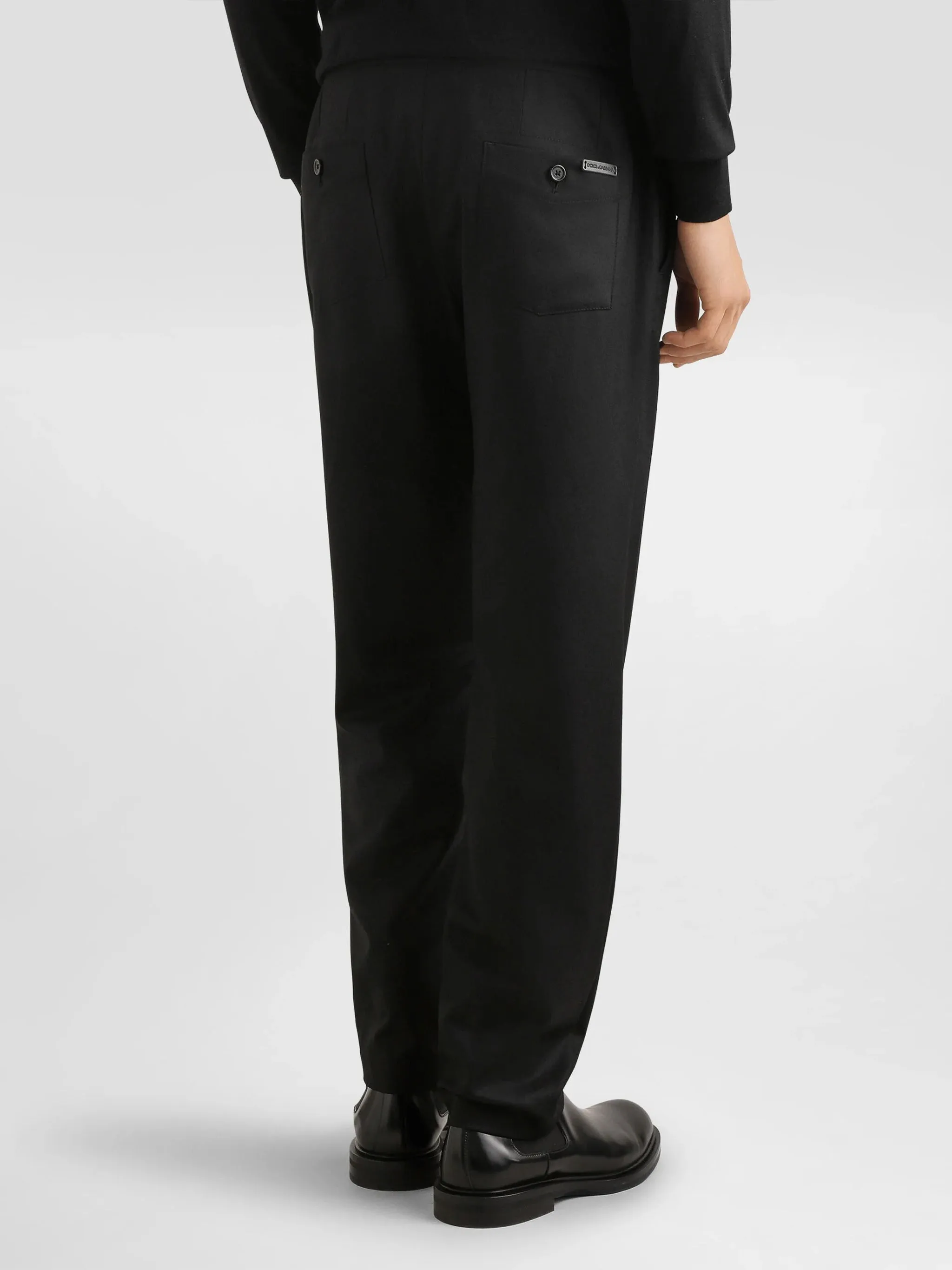 BLACK WOOL COTTON REGULAR PANTS sold by Lord & Taylor product image thumbnail 3