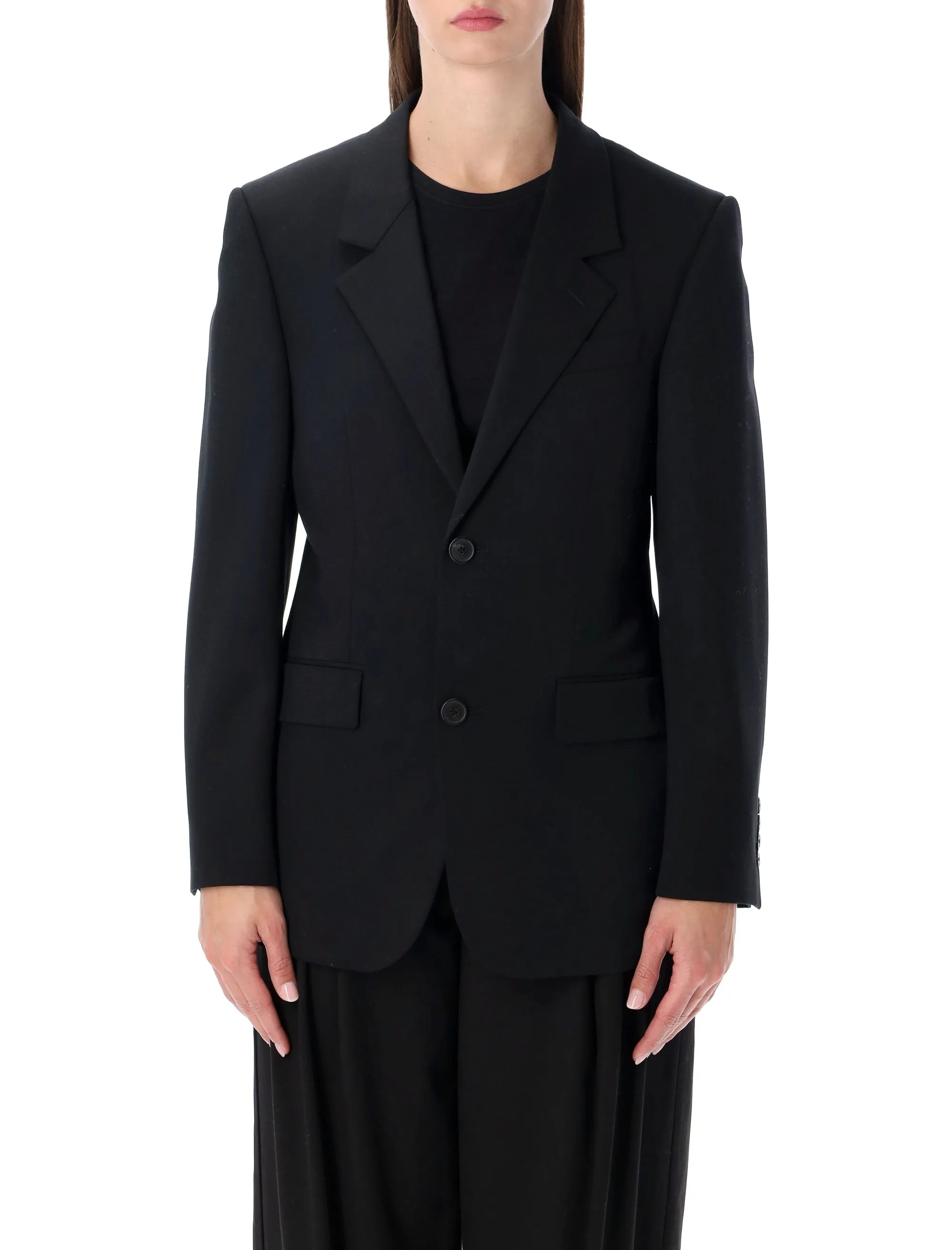 BLACK WOOL JACKETS TAILORED JACKET sold by Lord & Taylor