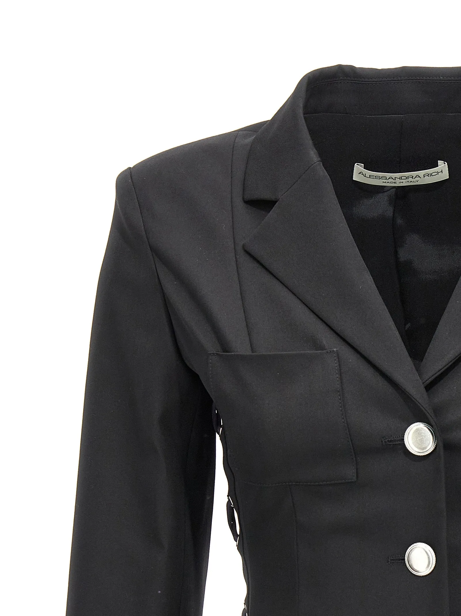 Single breast lace-up blazer jacket sold by Lord & Taylor product image thumbnail 3