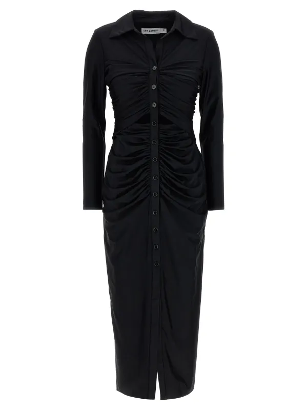 'Black Jersey Cut Out Midi' dress sold by Lord & Taylor