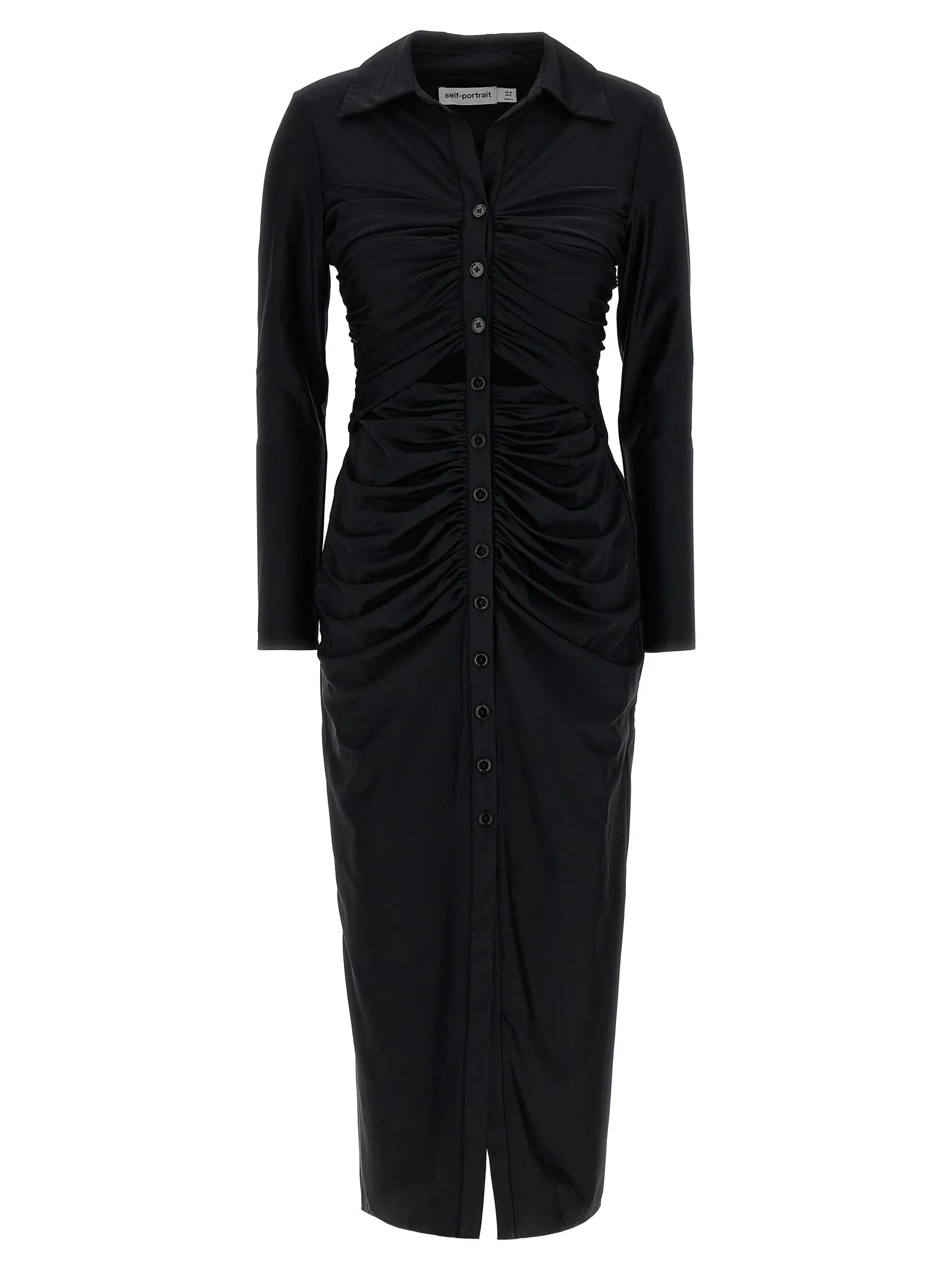 'Black Jersey Cut Out Midi' dress sold by Lord & Taylor
