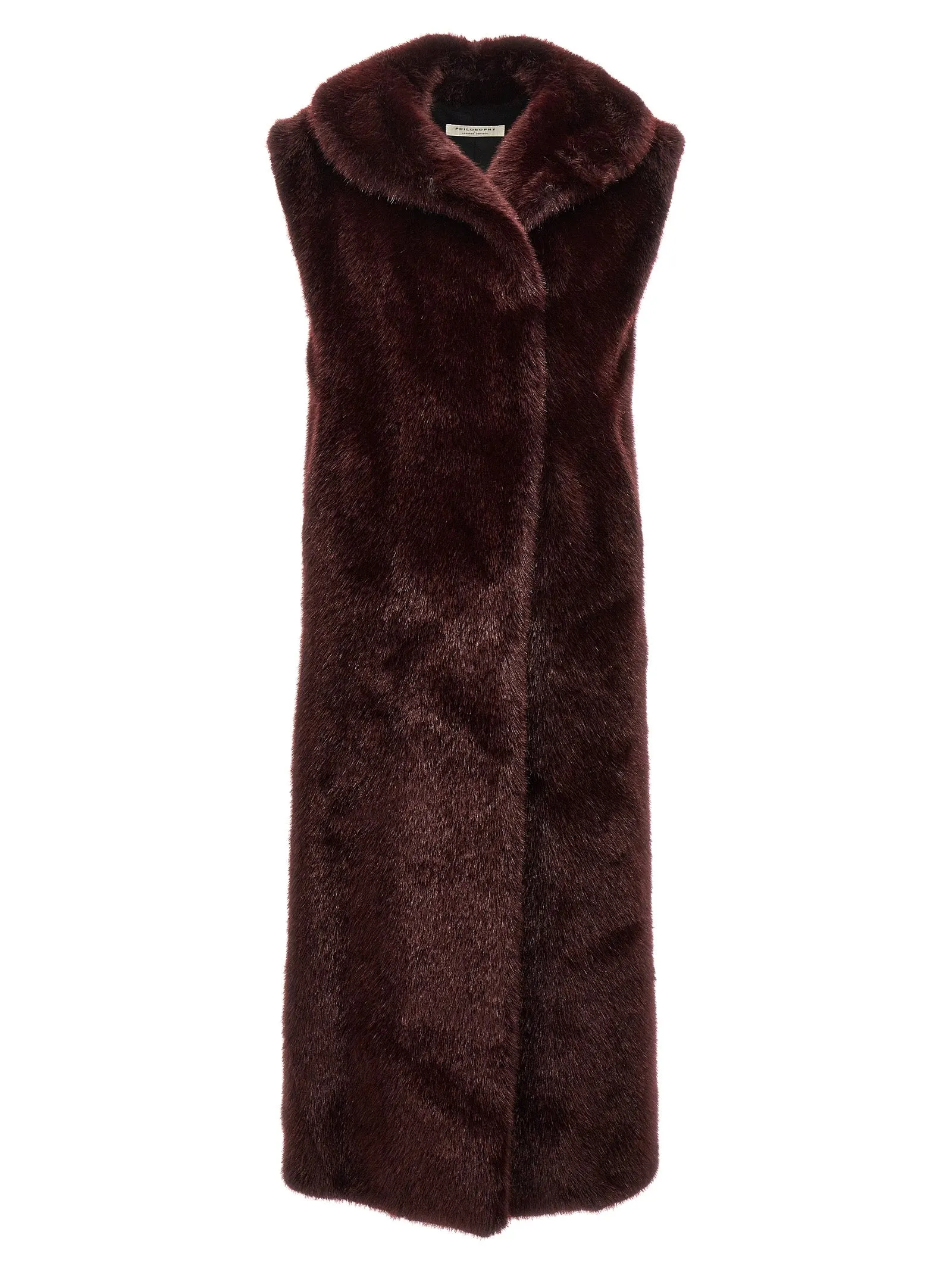 Extra long faux fur vest sold by Lord & Taylor