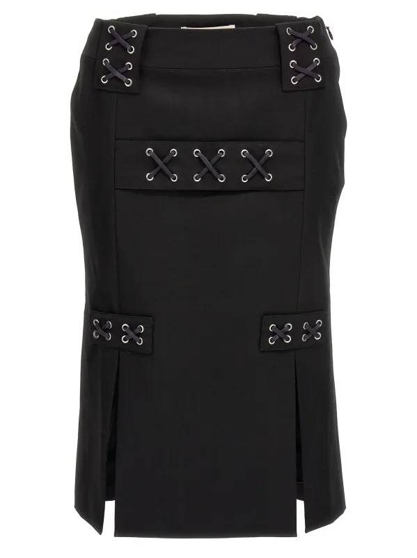 Lace-up skirt made by Alessandra Rich