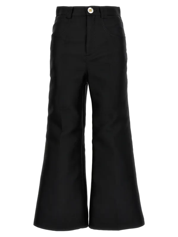 Cropped silk blend pants made by Giambattista Valli