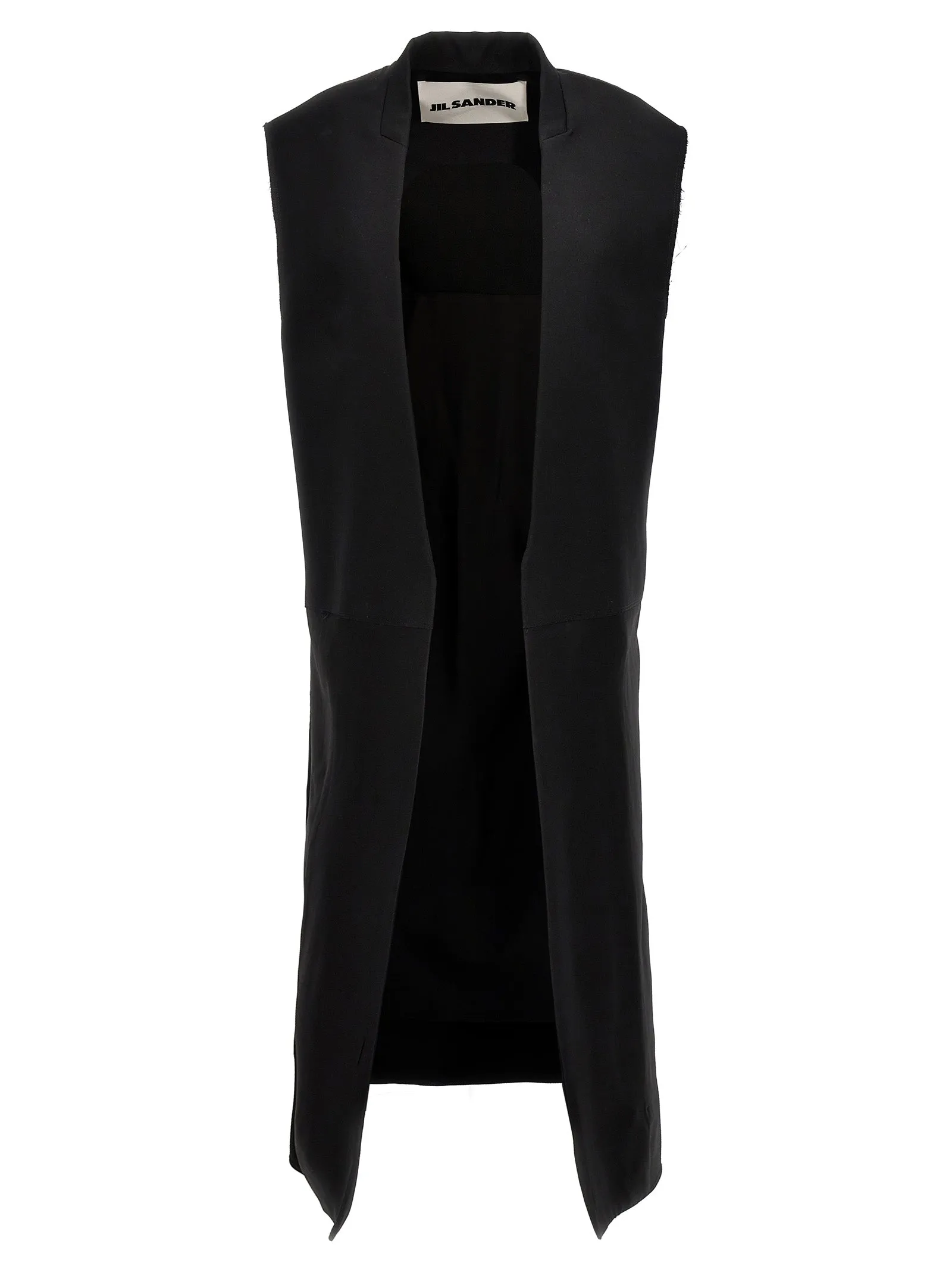 Two-material long vest sold by Lord & Taylor