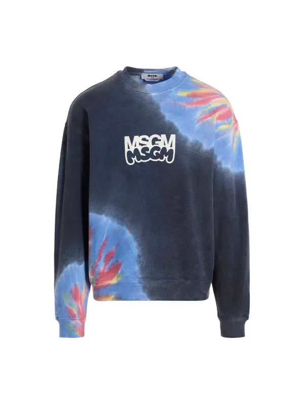 Logo print tie dye sweatshirt by Burro Studio sold by Lord & Taylor