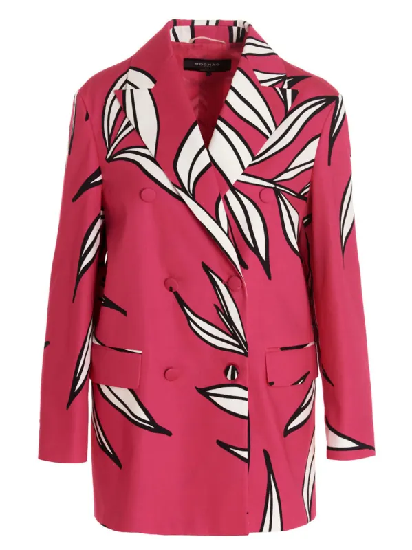 Floral print blazer jacket made by Rochas