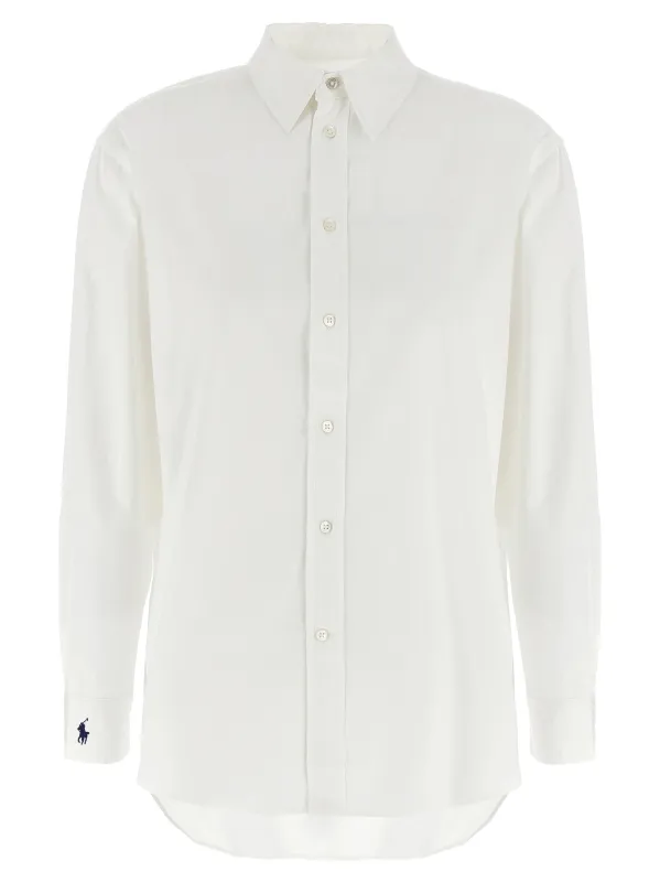 Embroidered cuffs shirt sold by Lord & Taylor
