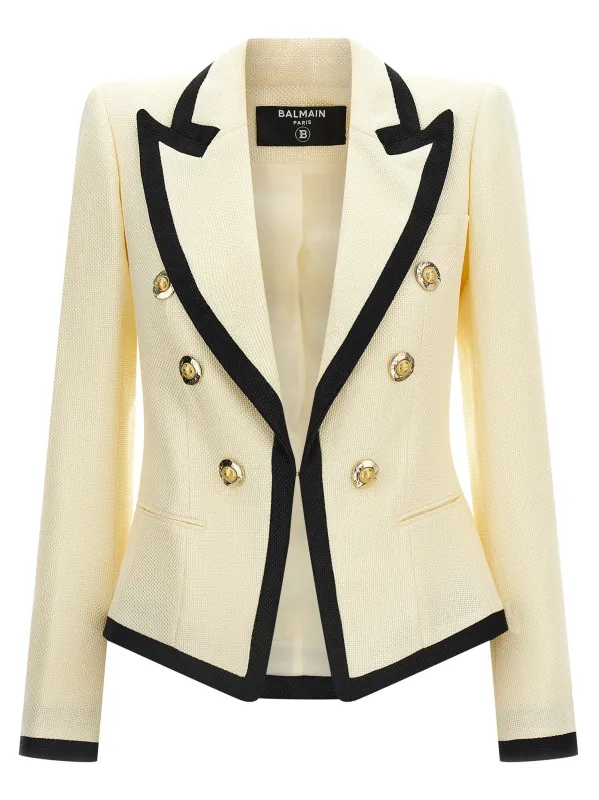 Maxi shoulder strap blazer made by Balmain