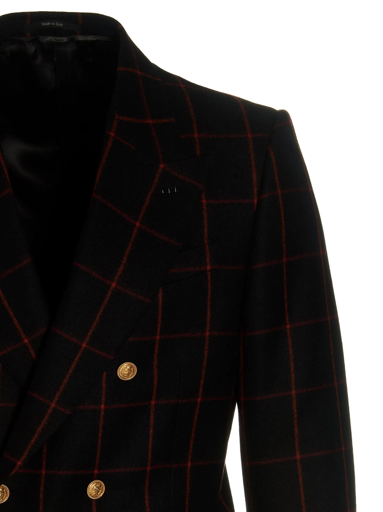 Double-breasted check blazer sold by Lord & Taylor product image thumbnail 3