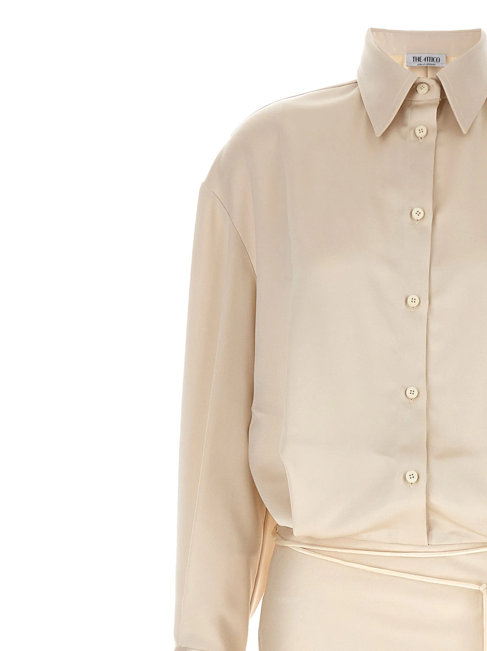 Long satin chemisier dress sold by Lord & Taylor product image thumbnail 3