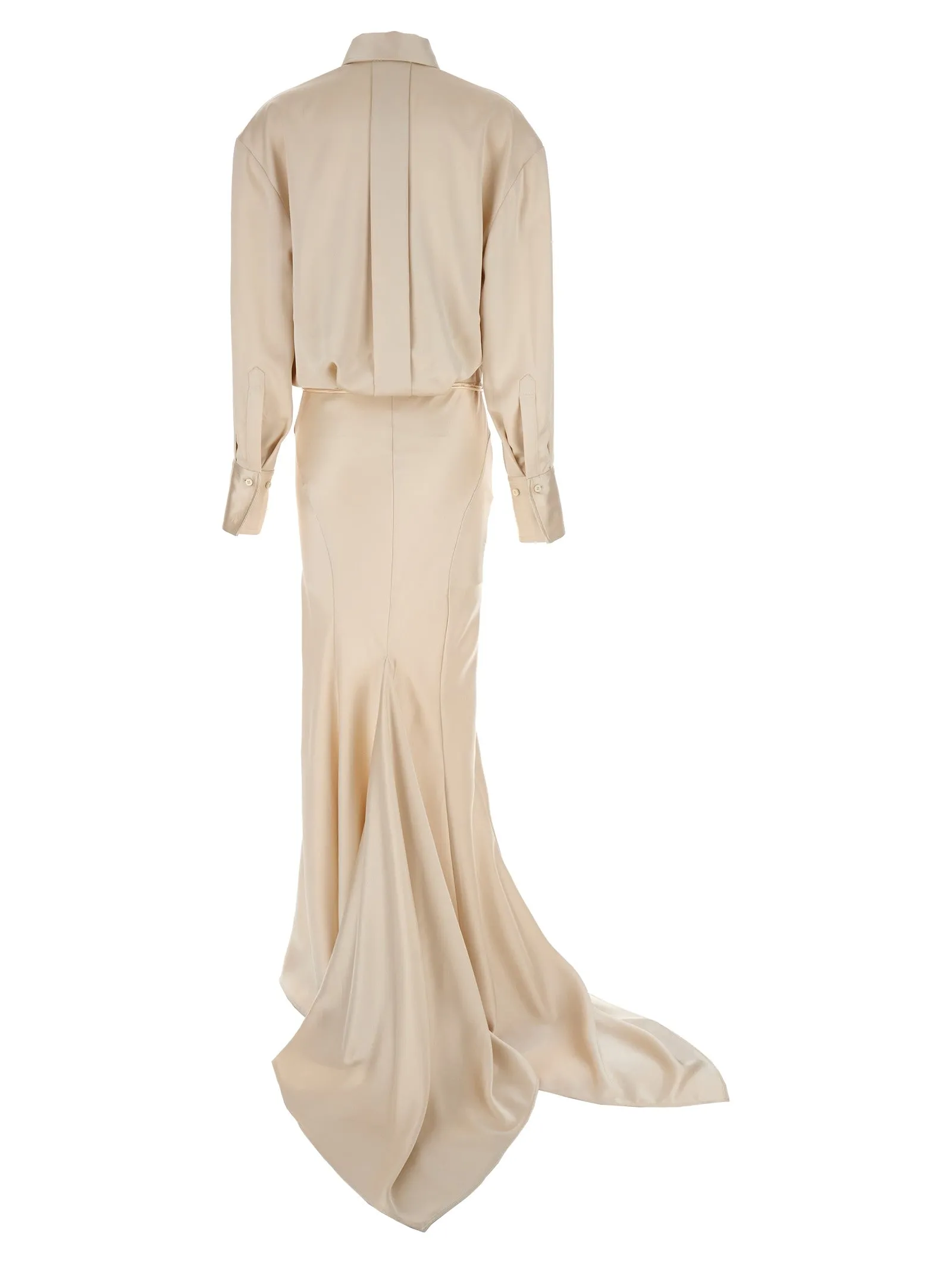 Long satin chemisier dress sold by Lord & Taylor product image thumbnail 2