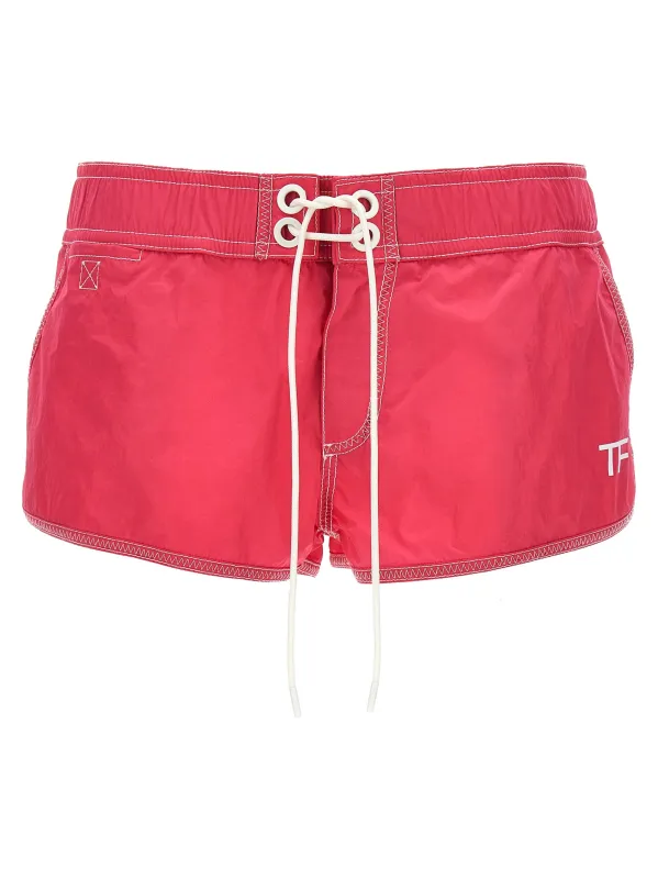 Logo nylon shorts sold by Lord & Taylor