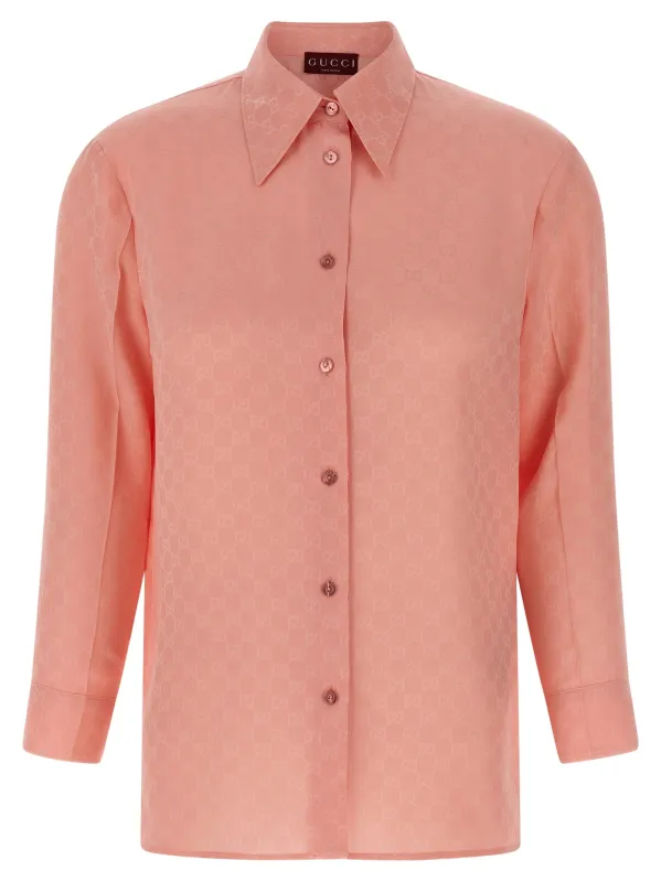 GG silk shirt sold by Lord & Taylor