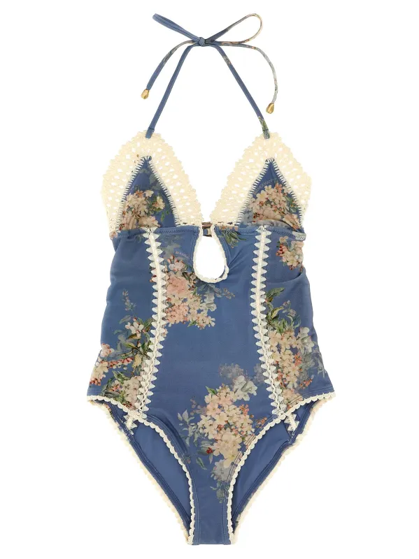 'Cascadian Keyhole Crochet' one-piece swimsuit sold by Lord & Taylor
