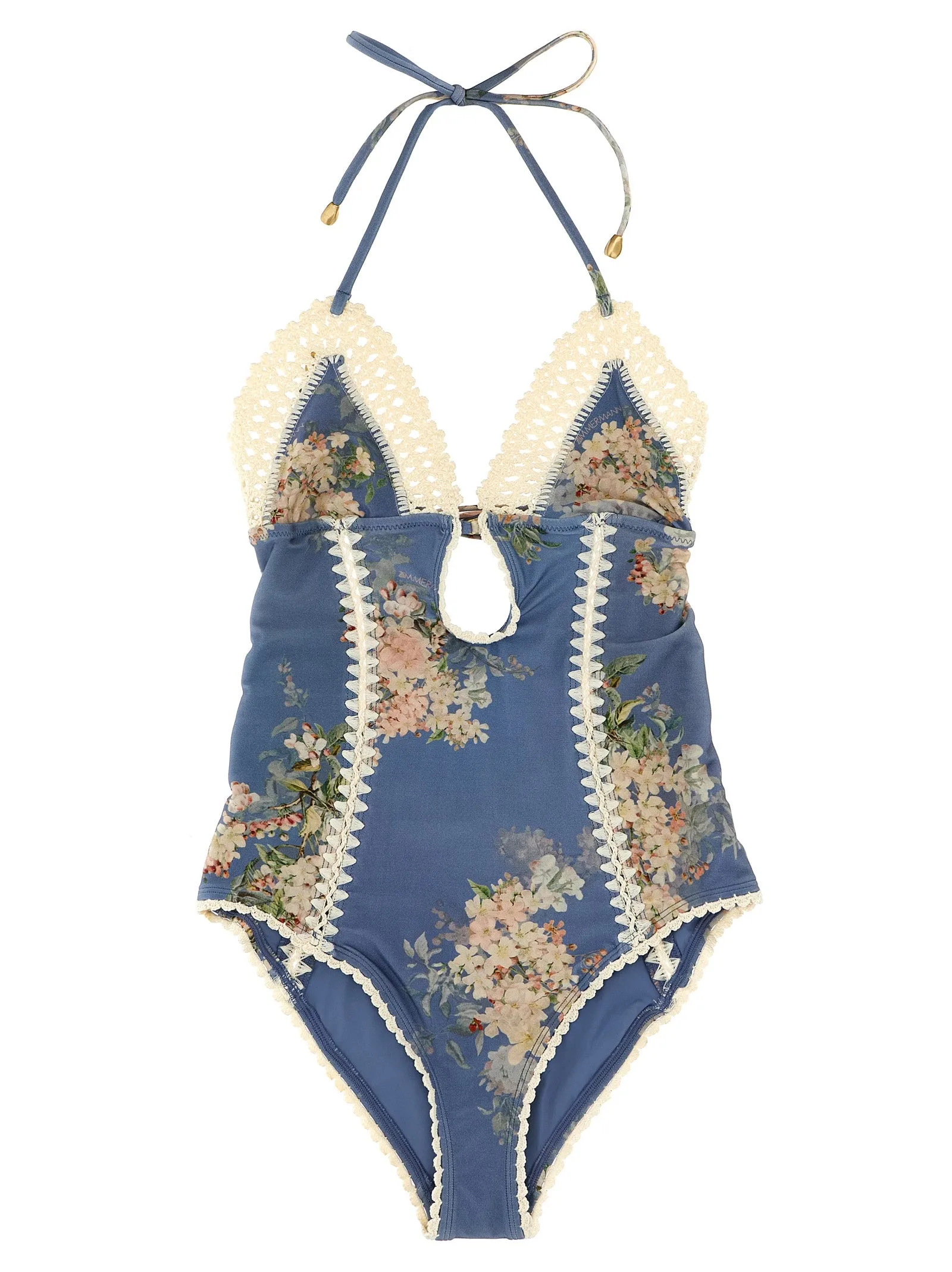 'Cascadian Keyhole Crochet' one-piece swimsuit sold by Lord & Taylor