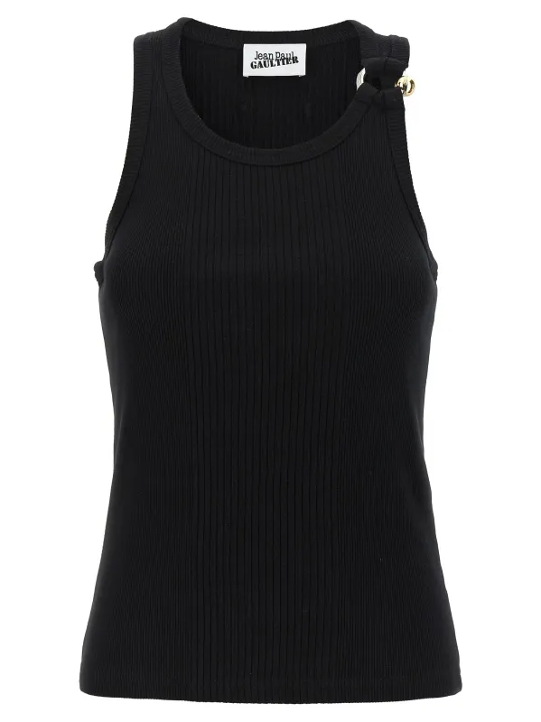'Black Piercing' tank top sold by Lord & Taylor