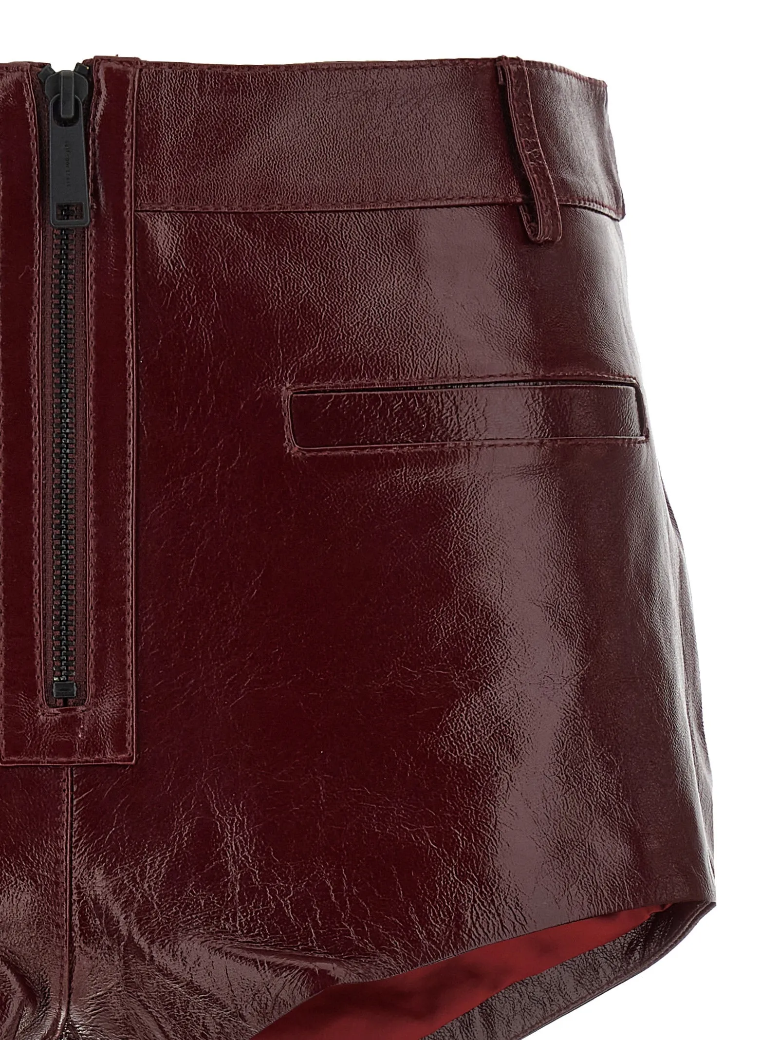 Craqué leather shorts sold by Lord & Taylor product image thumbnail 3